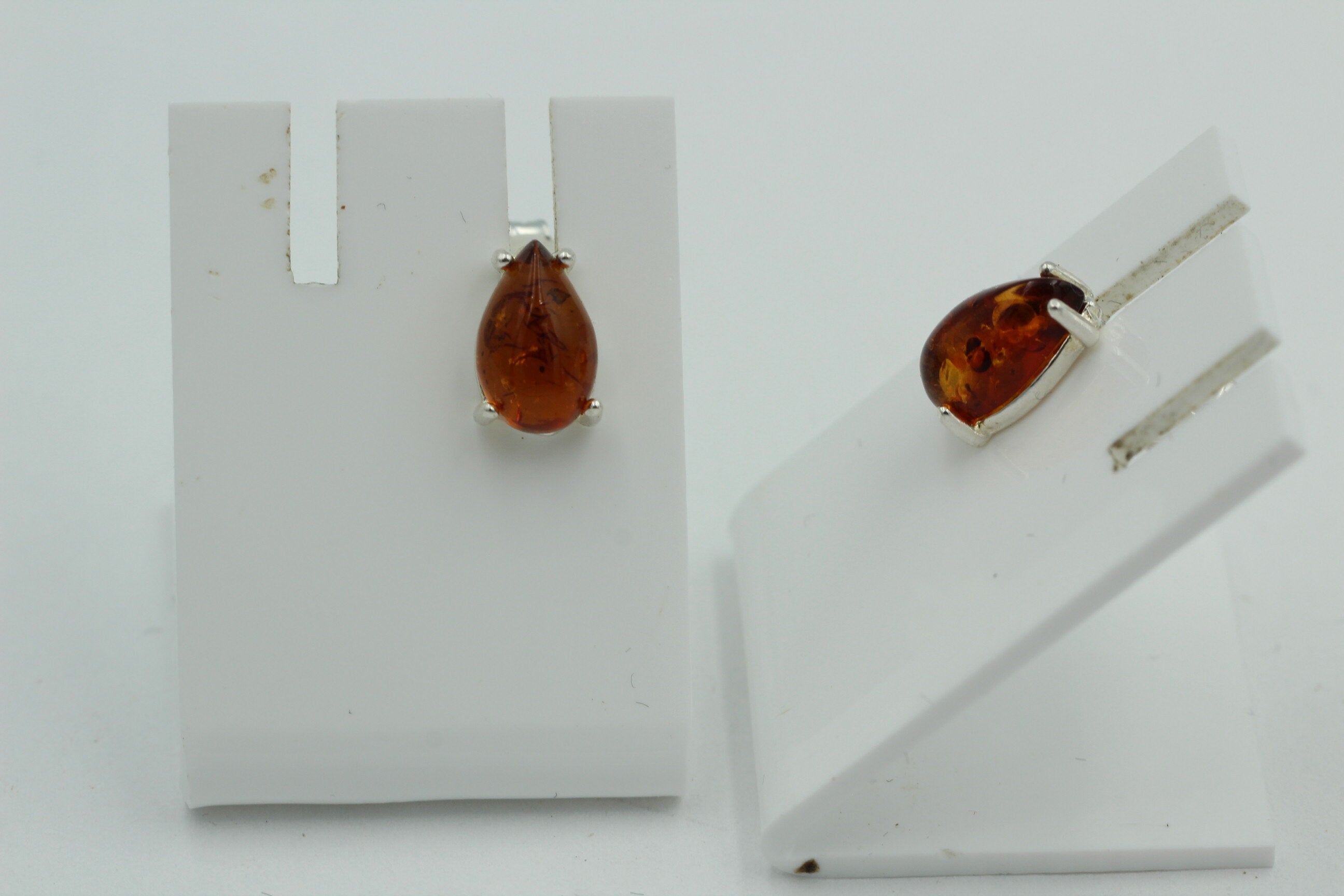 Edler Bernstein Ohrstecker Unisex 925 Silber Ohrschmuck Bernsten aus Litauen