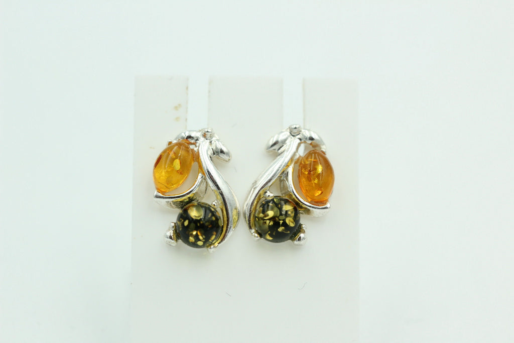 Edle Bernstein Ohrstecker 925 Silber Bernstein aus Litauen Ohrring Ohrschmuck
