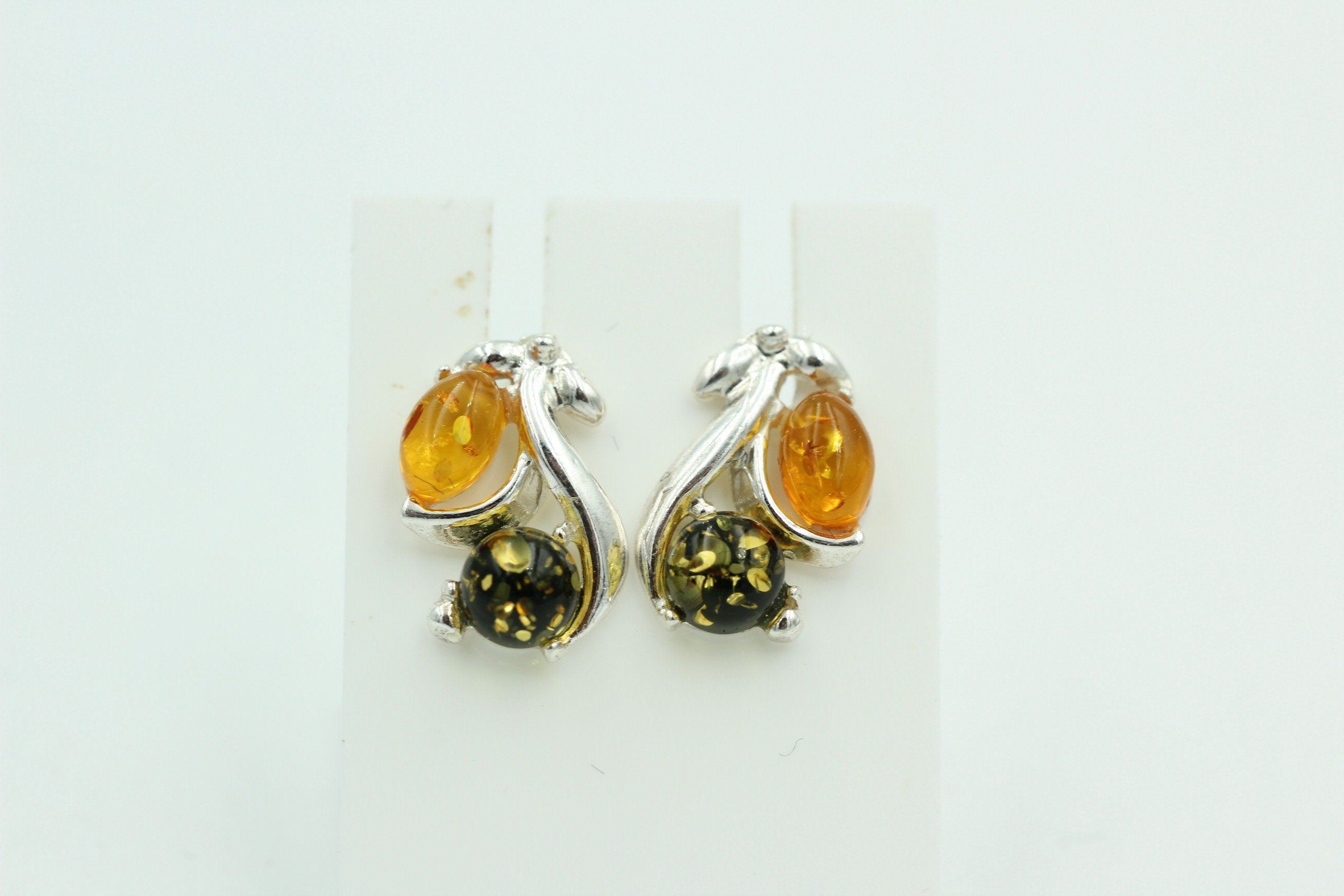 Edle Bernstein Ohrstecker 925 Silber Bernstein aus Litauen Ohrring Ohrschmuck