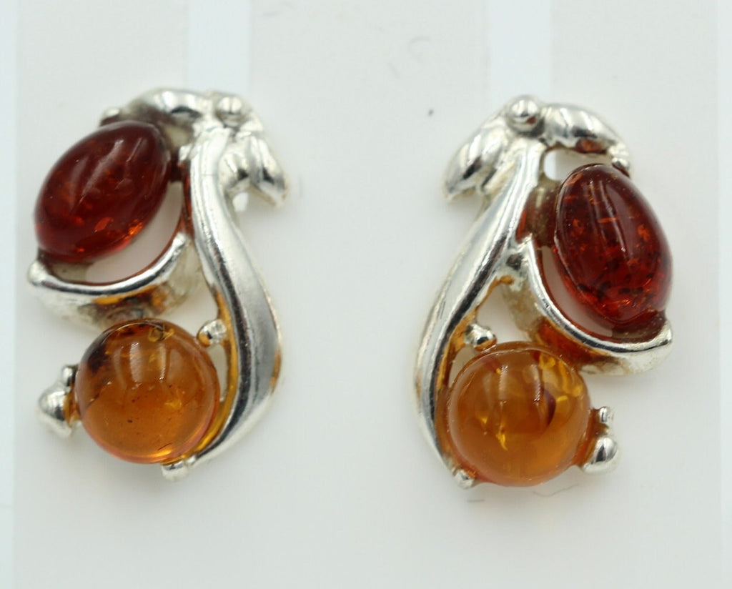 Edle Bernstein Ohrstecker 925 Silber Bernstein aus Litauen Ohrring Ohrschmuck
