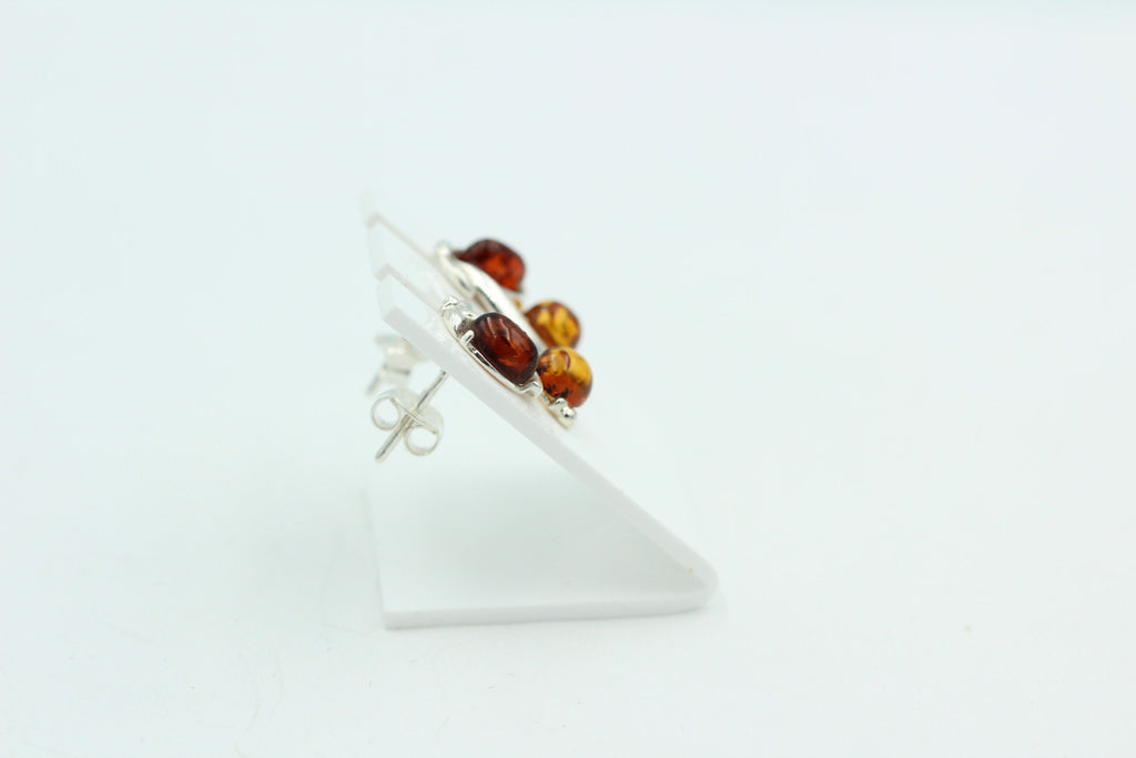 Edle Bernstein Ohrstecker 925 Silber Bernstein aus Litauen Ohrring Ohrschmuck