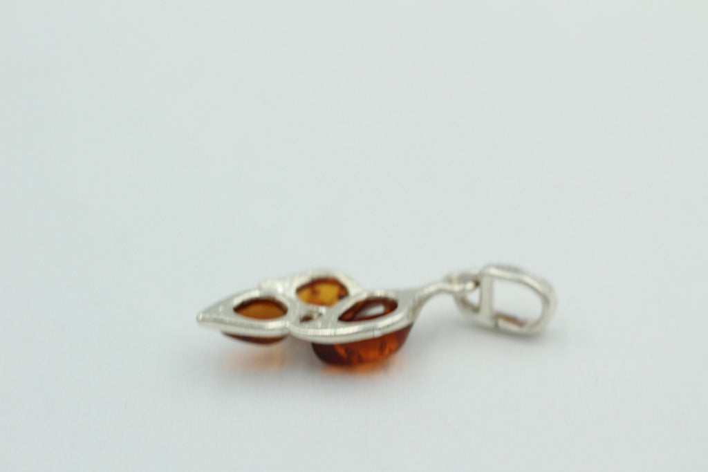 Edler Anhänger Bernstein 925 Silber Collier Kette Bernstein aus Letland