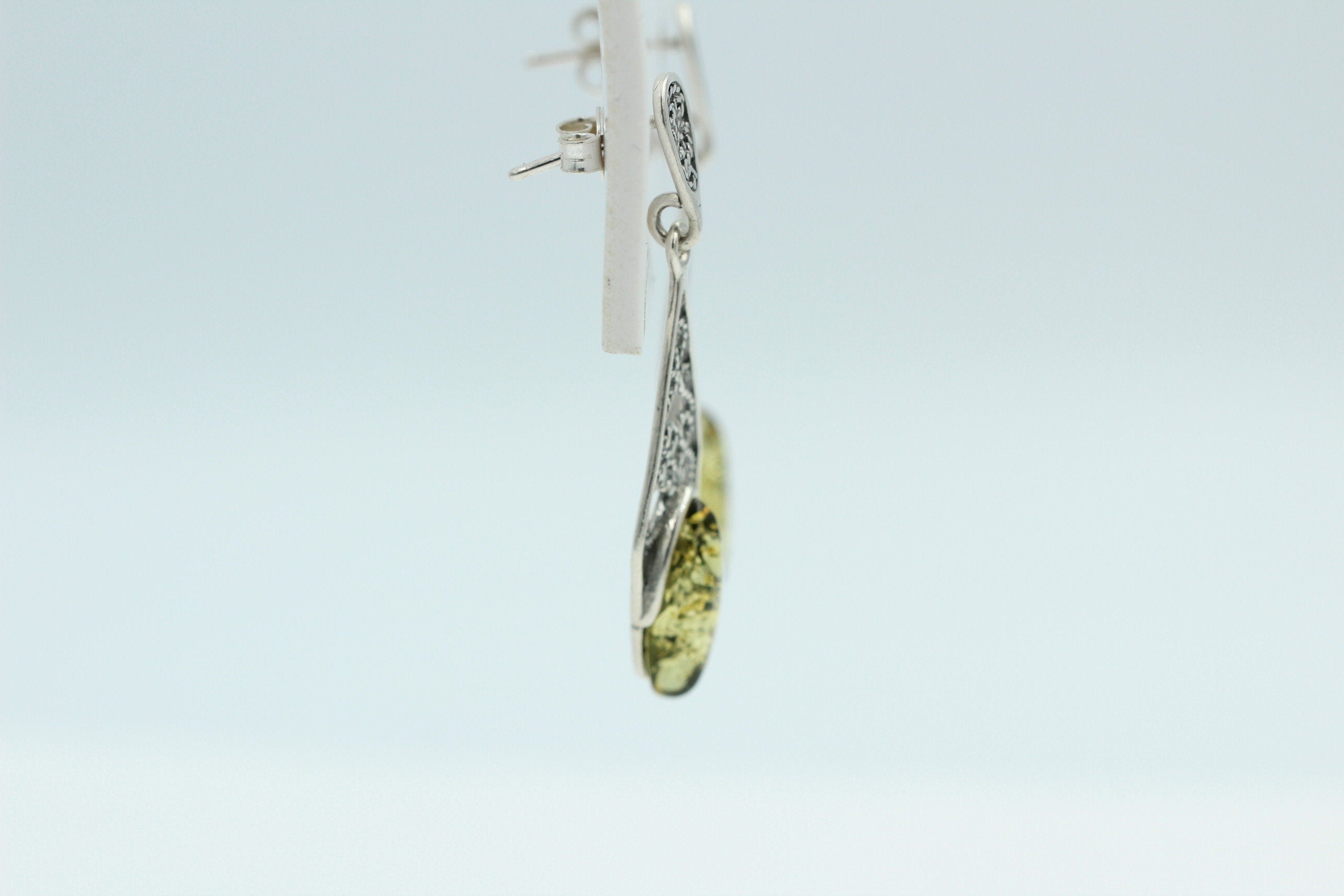 Edle filigrane Bernstein Ohrhanger Ohrstecker 925 Silber filigraner Ohrschmuck