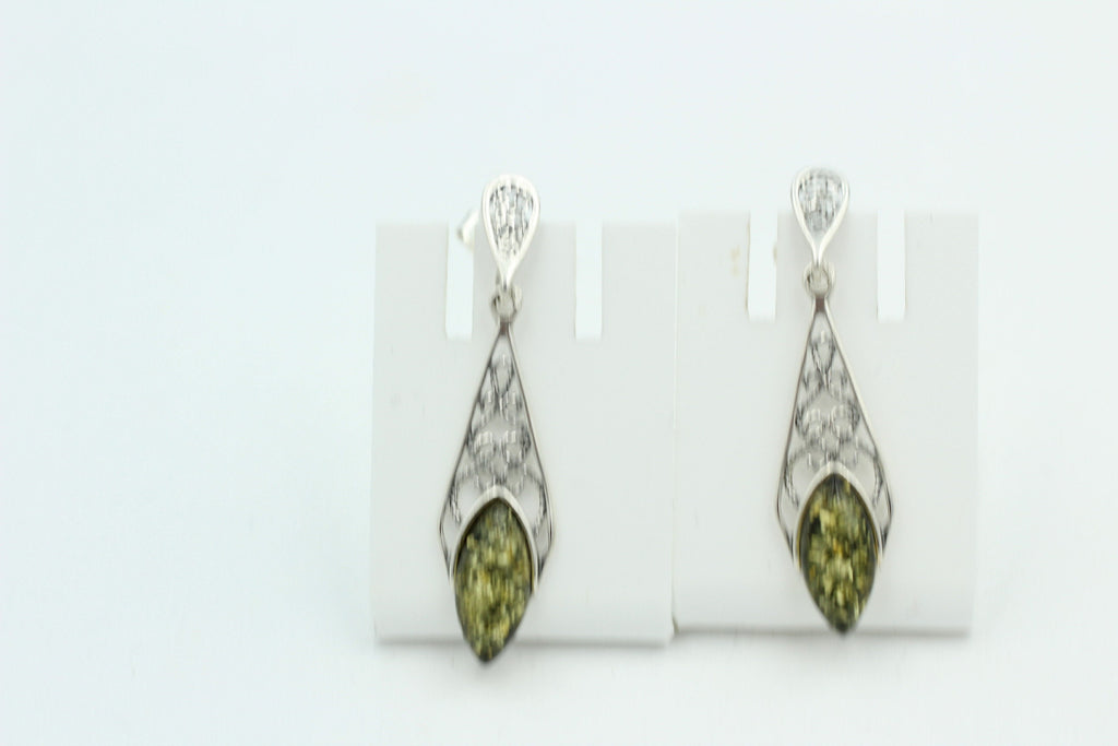 Edle filigrane Bernstein Ohrhanger Ohrstecker 925 Silber filigraner Ohrschmuck