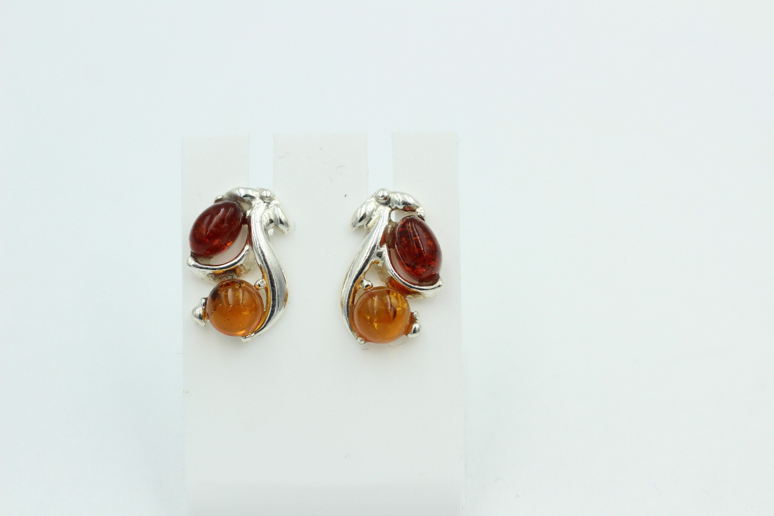 Edle Bernstein Ohrstecker 925 Silber Bernstein aus Litauen Ohrring Ohrschmuck