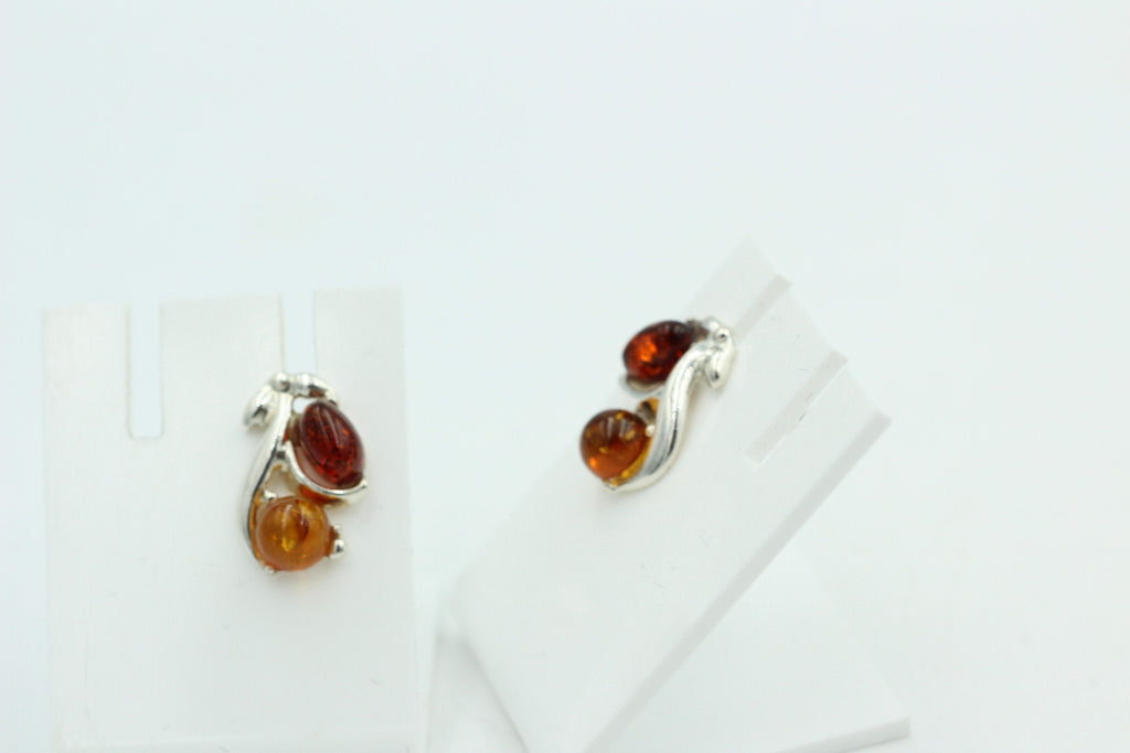 Edle Bernstein Ohrstecker 925 Silber Bernstein aus Litauen Ohrring Ohrschmuck