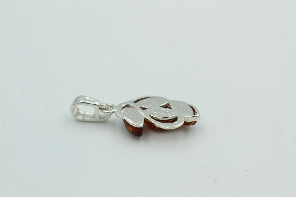 Edler Anhänger Bernstein 925 Silber Collier Kette Bernstein aus Letland