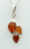 Edler Anhänger Bernstein 925 Silber Collier Kette Bernstein aus Letland