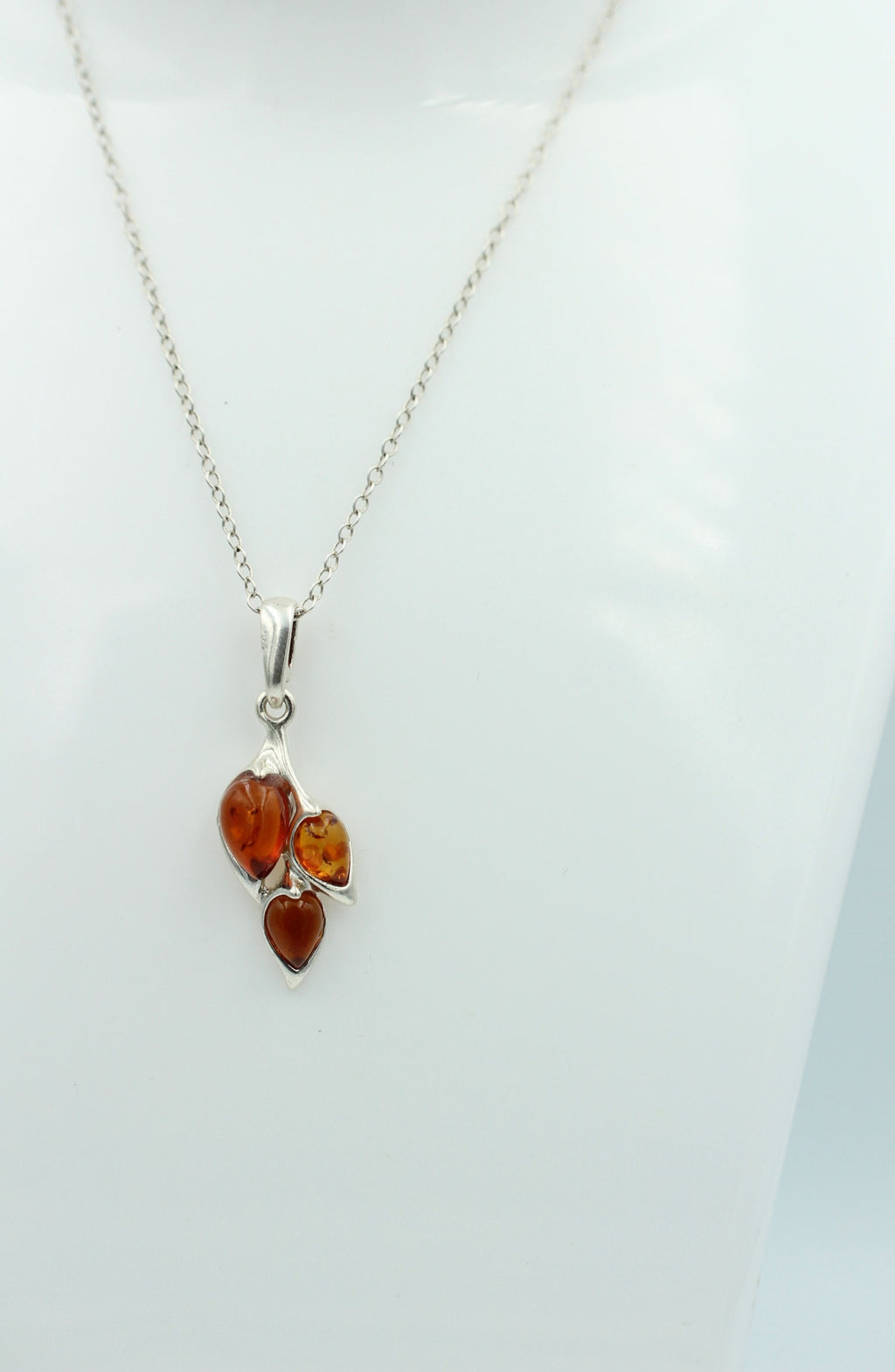 Edler Anhänger Bernstein 925 Silber Collier Kette Bernstein aus Letland
