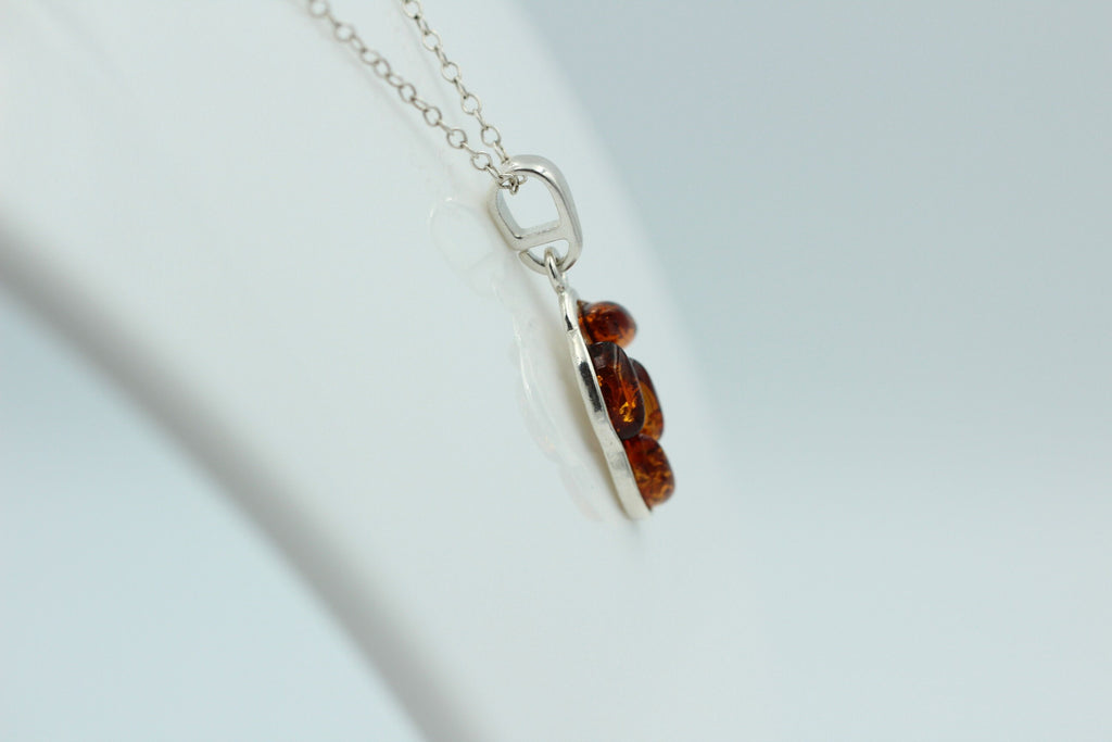 Edler Anhänger Bernstein 925 Silber Collier Kette Bernstein aus Letland