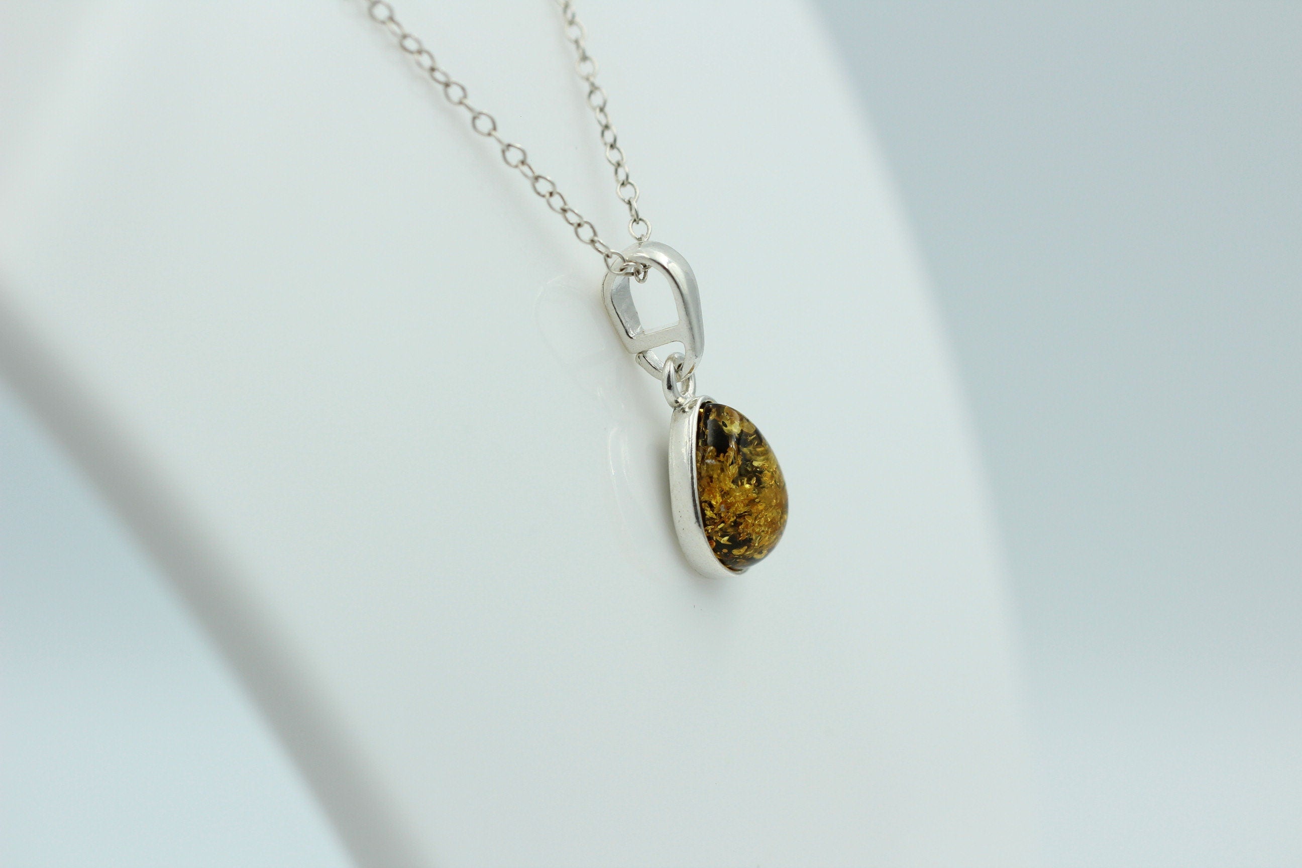 Bernstein Anhänger 925 Silber Collier Kette edel und schön Traum eines Anhängers