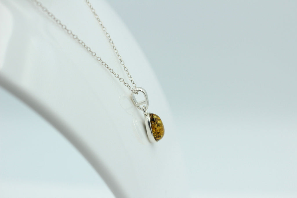 Bernstein Anhänger 925 Silber Collier Kette edel und schön Traum eines Anhängers