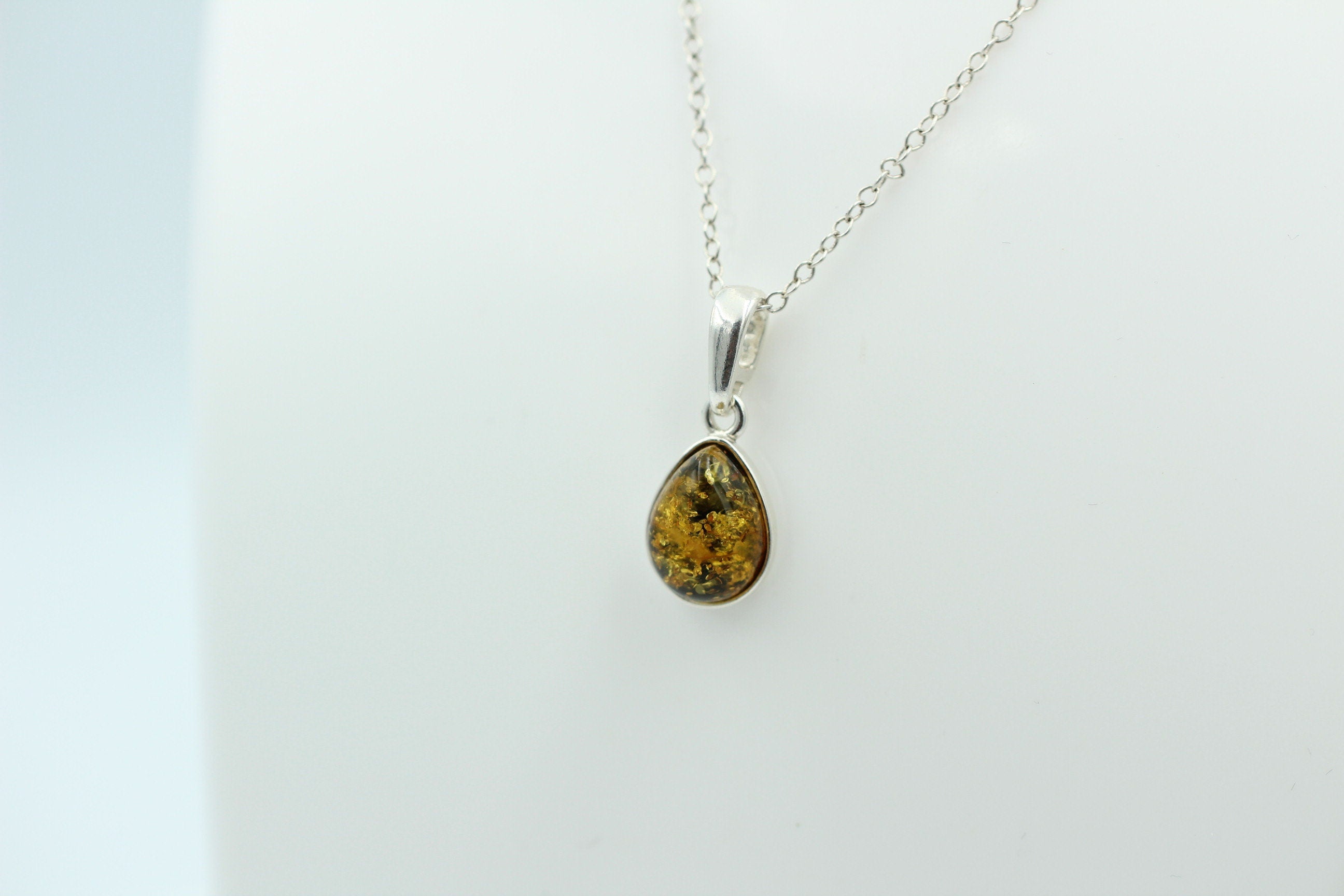 Bernstein Anhänger 925 Silber Collier Kette edel und schön Traum eines Anhängers
