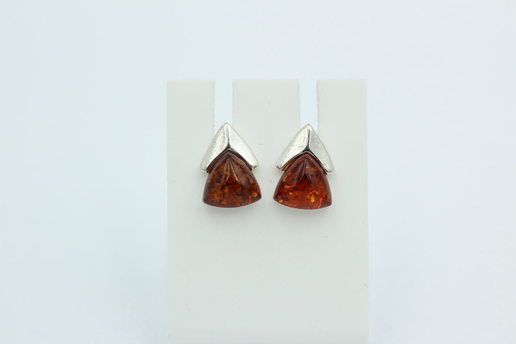 Edler Bernstein Ohrstecker Unisex 925 Silber Ohrschmuck Bernsten aus Litauen