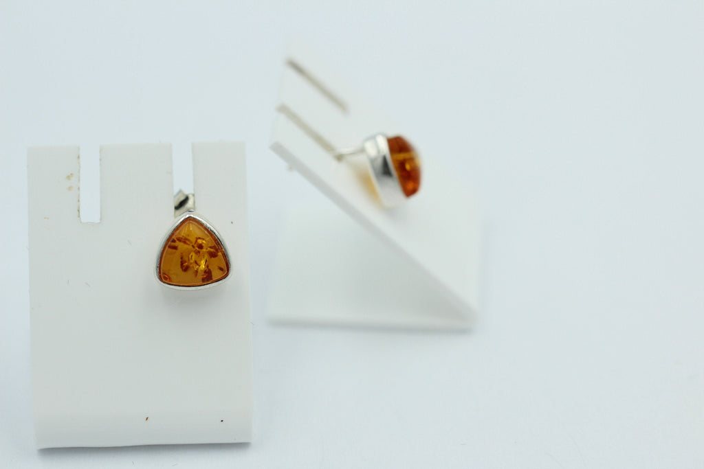 Design Bernstein Ohrstecker 925 Silber Bernsteinohrschmuckt Top Edel Bernstein