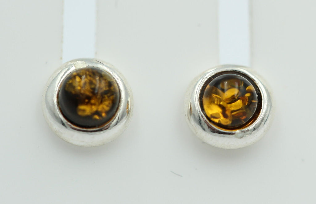 Brauner  Bernsteinohrstecker 925 Silber Bernstein Ohrschmuck top Unisex