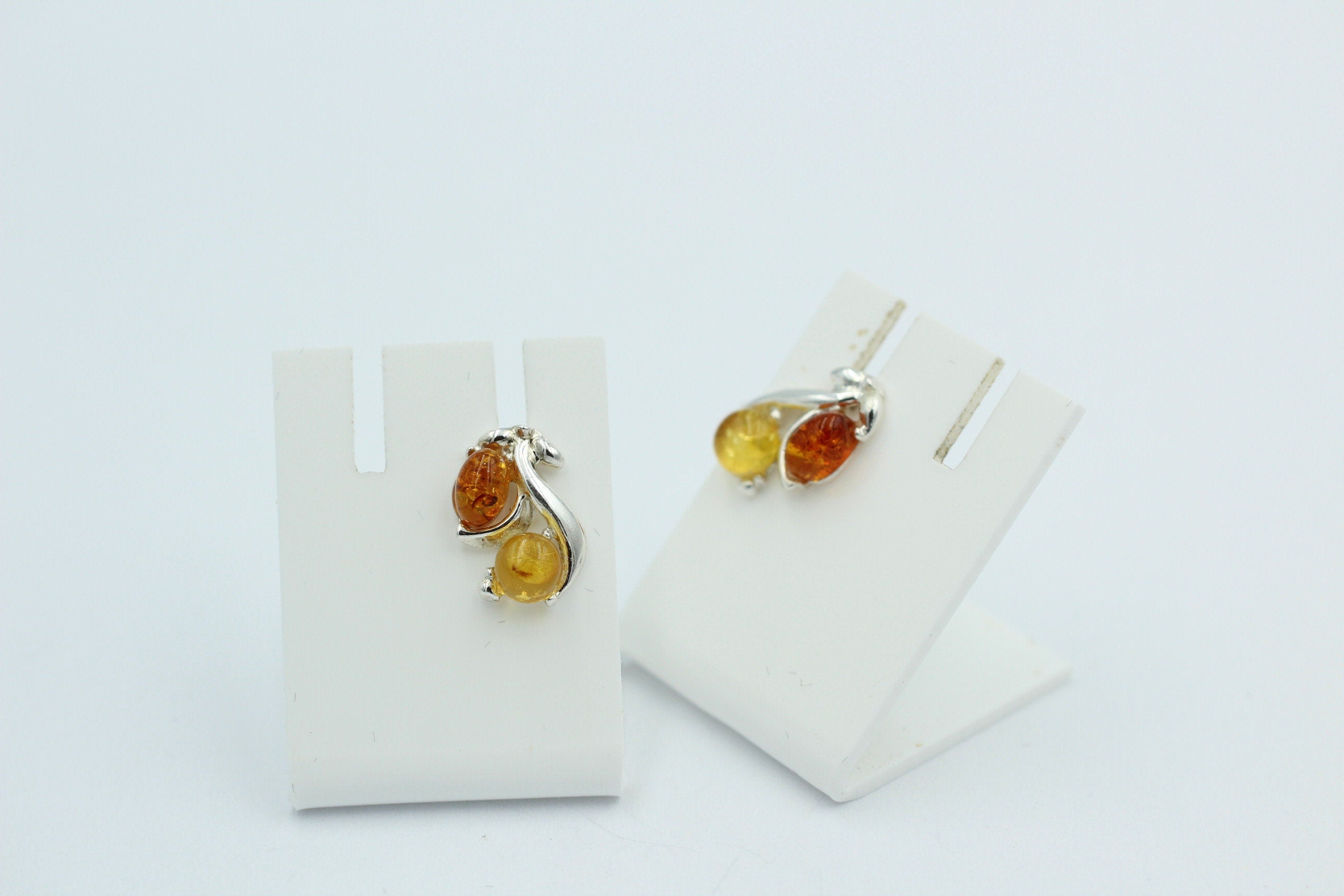 Edle Bernstein Ohrstecker 925 Silber Bernstein aus Litauen Ohrring Ohrschmuck