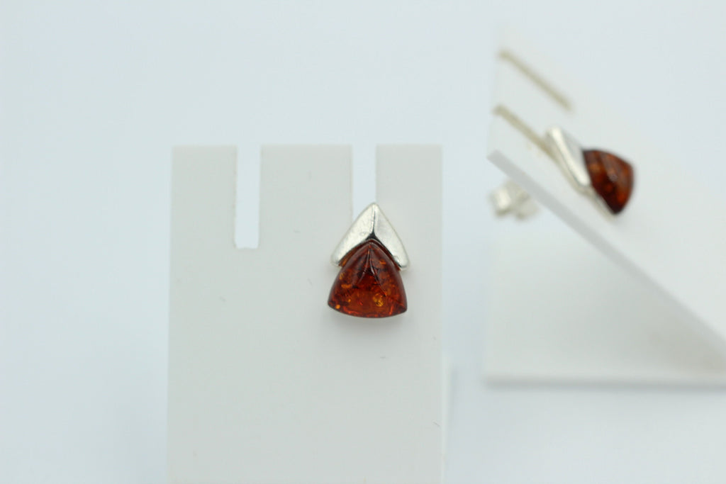 Edler Bernstein Ohrstecker Unisex 925 Silber Ohrschmuck Bernsten aus Litauen