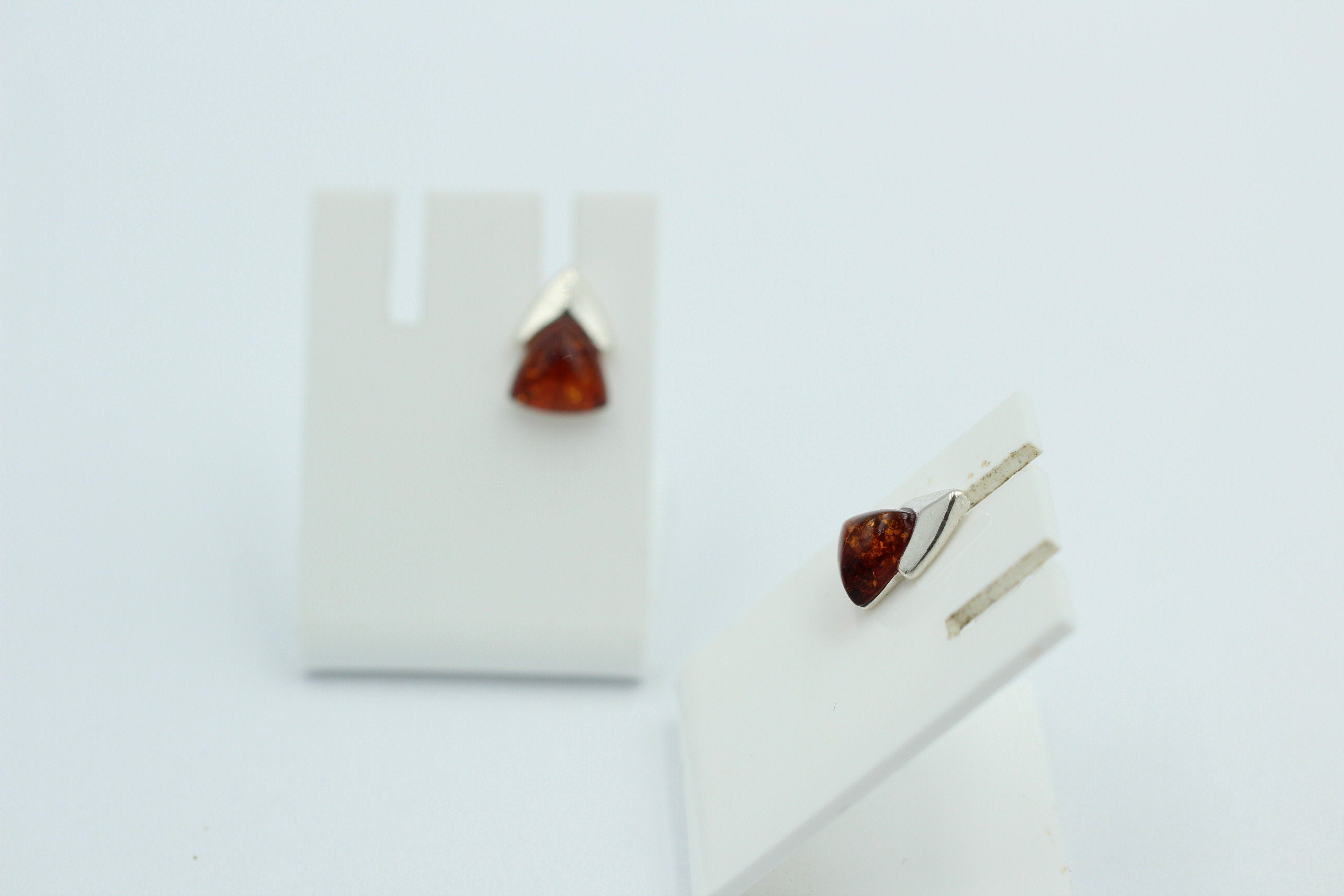Edler Bernstein Ohrstecker Unisex 925 Silber Ohrschmuck Bernsten aus Litauen