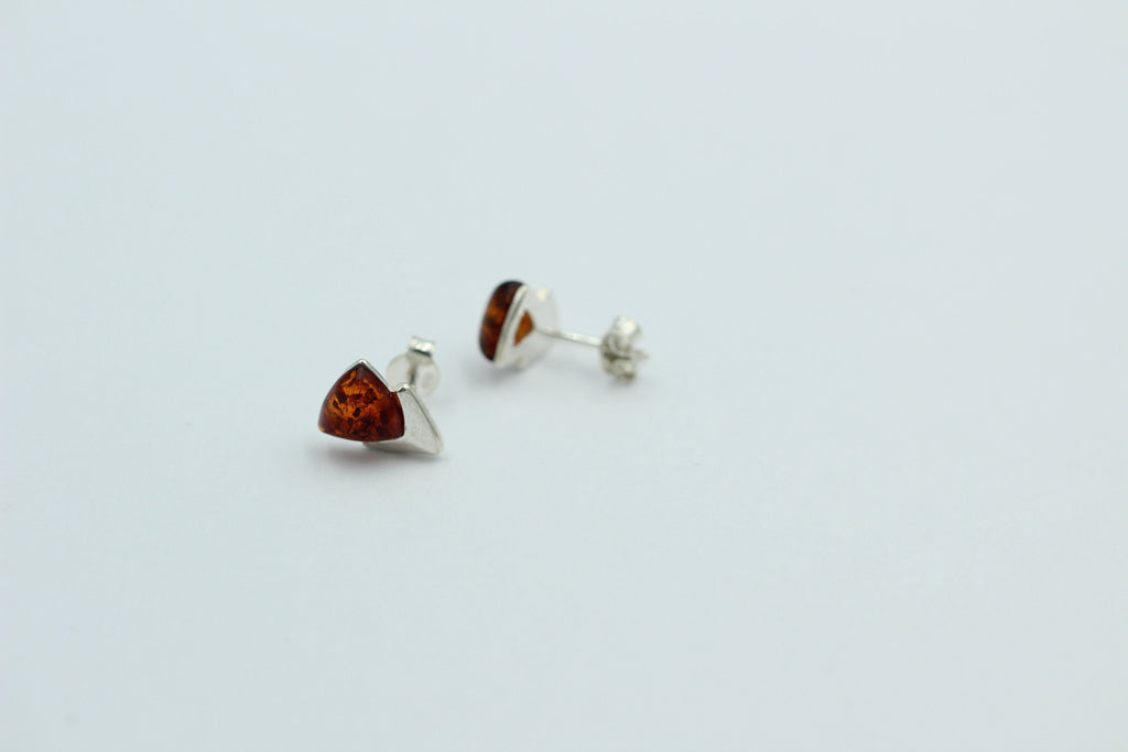 Edler Bernstein Ohrstecker Unisex 925 Silber Ohrschmuck Bernsten aus Litauen