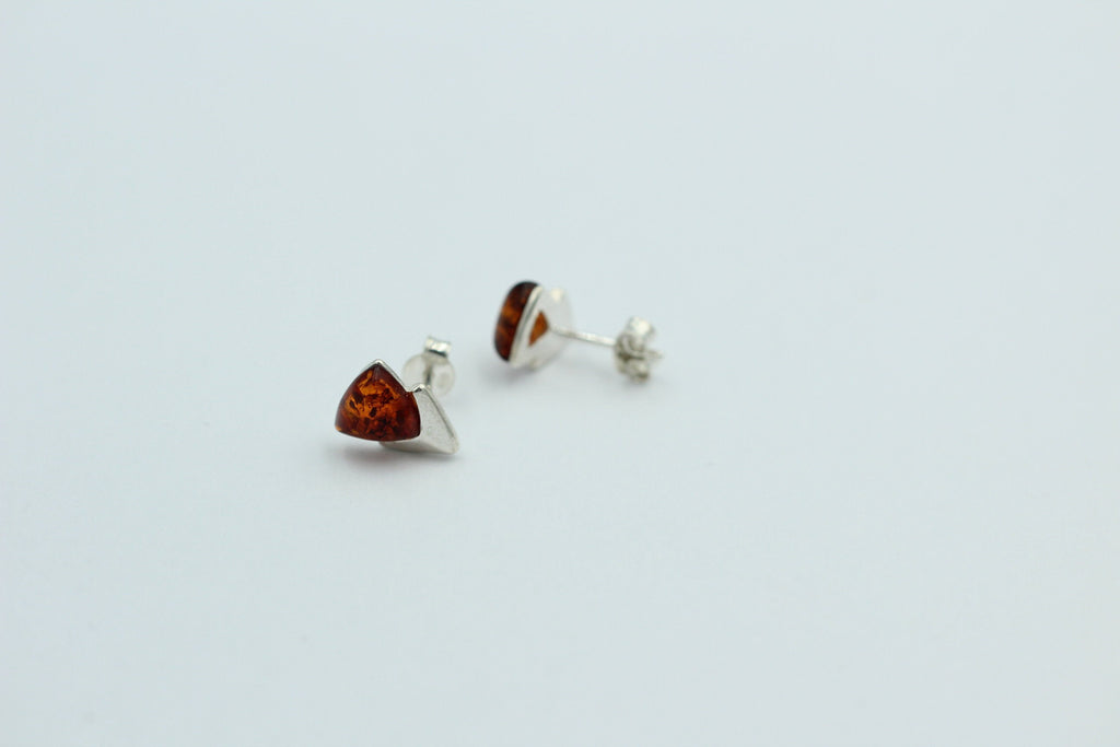 Edler Bernstein Ohrstecker Unisex 925 Silber Ohrschmuck Bernsten aus Litauen
