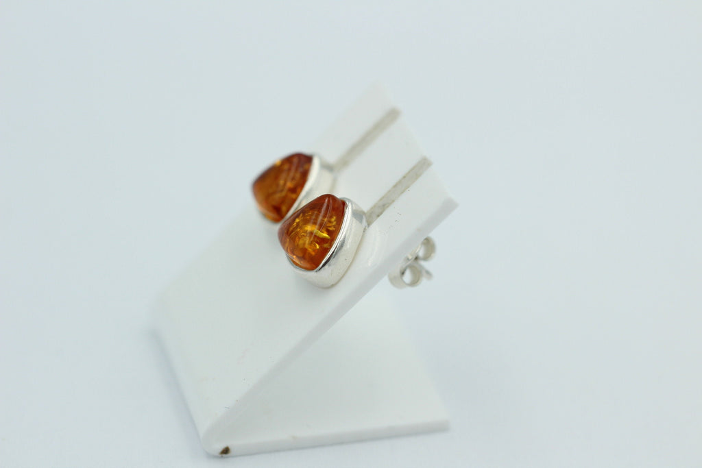 Design Bernstein Ohrstecker 925 Silber Bernsteinohrschmuckt Top Edel Bernstein