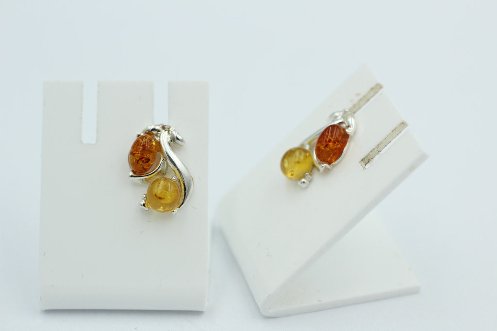 Edle Bernstein Ohrstecker 925 Silber Bernstein aus Litauen Ohrring Ohrschmuck