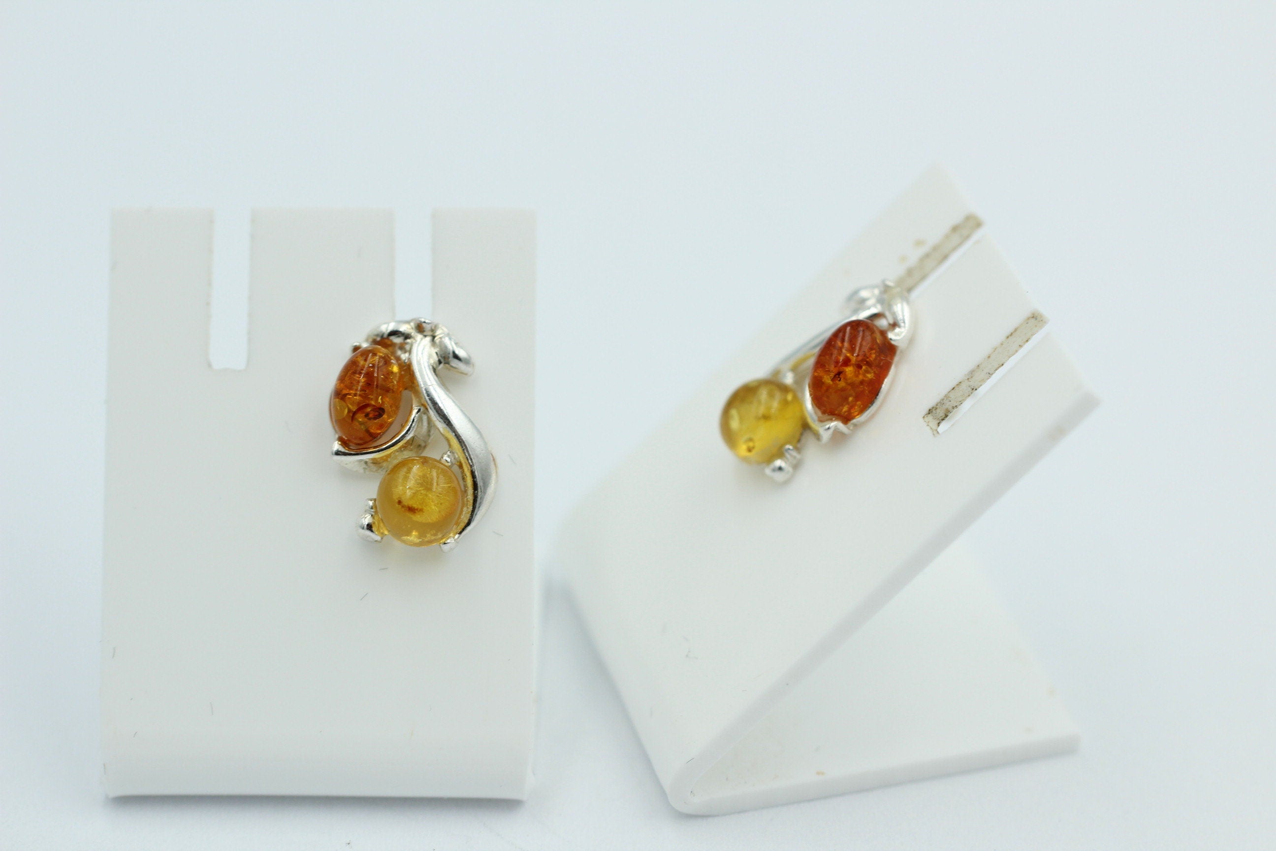 Edle Bernstein Ohrstecker 925 Silber Bernstein aus Litauen Ohrring Ohrschmuck