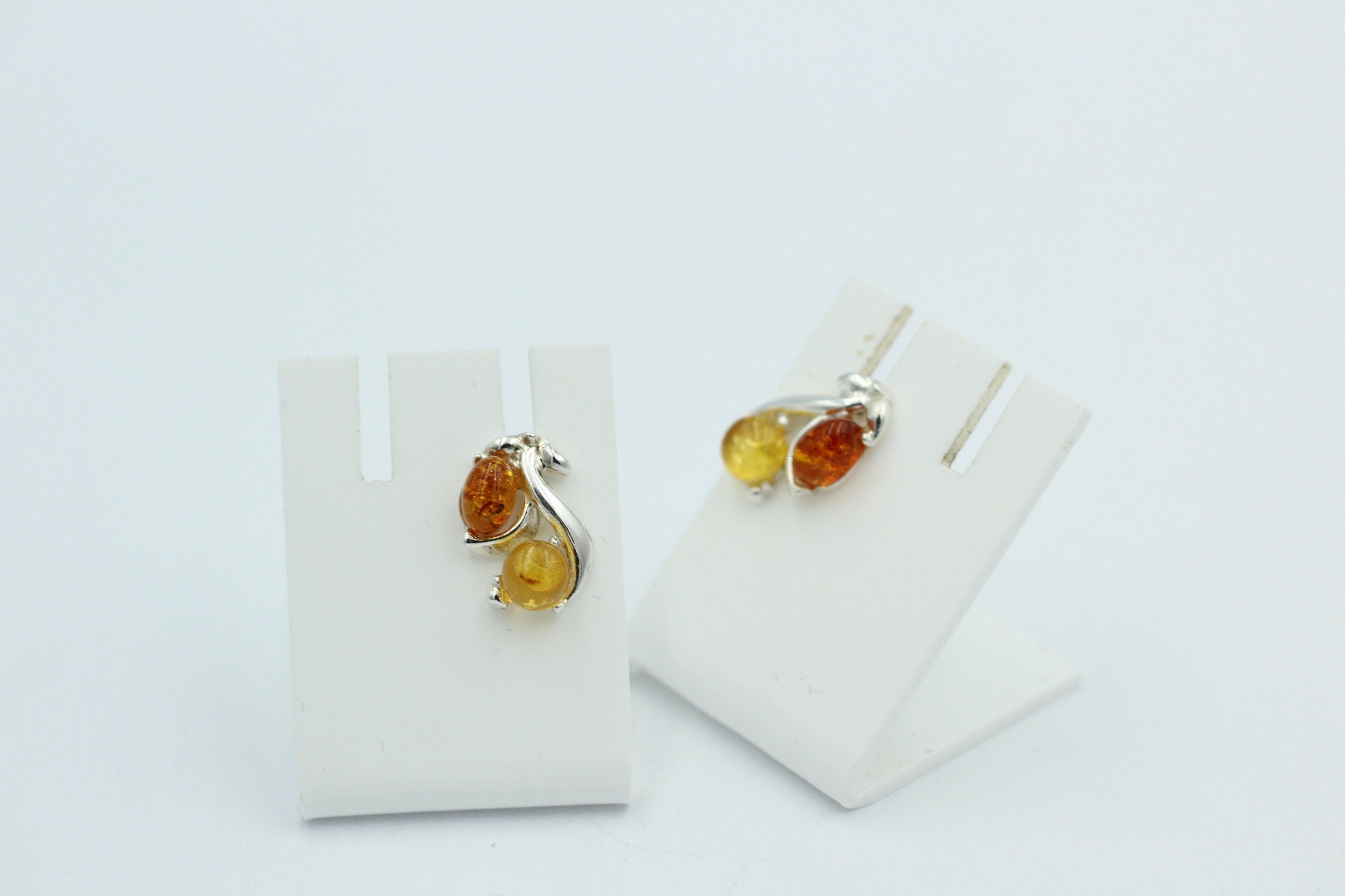 Edle Bernstein Ohrstecker 925 Silber Bernstein aus Litauen Ohrring Ohrschmuck