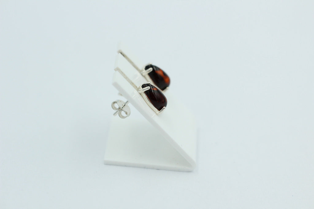 Edler Bernstein Ohrstecker Unisex 925 Silber Ohrschmuck Bernsten aus Litauen