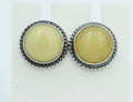 Edle chremfarbene Bernstein Ohrstecker 925 Silber Ohrschmuck Bernstein Letland