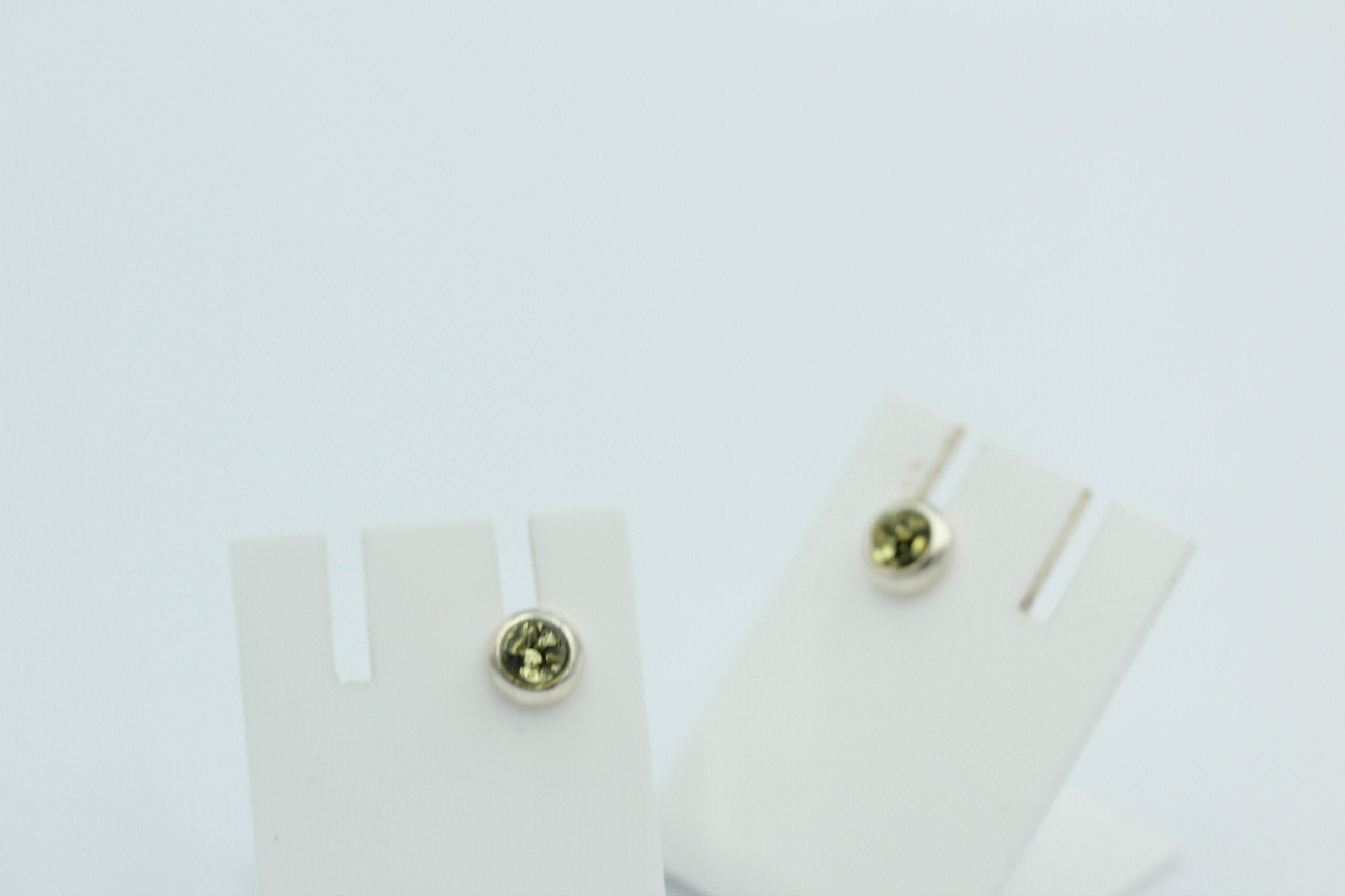 Edle chremfarbene Bernstein Ohrstecker 925 Silber Ohrschmuck Bernstein Letland