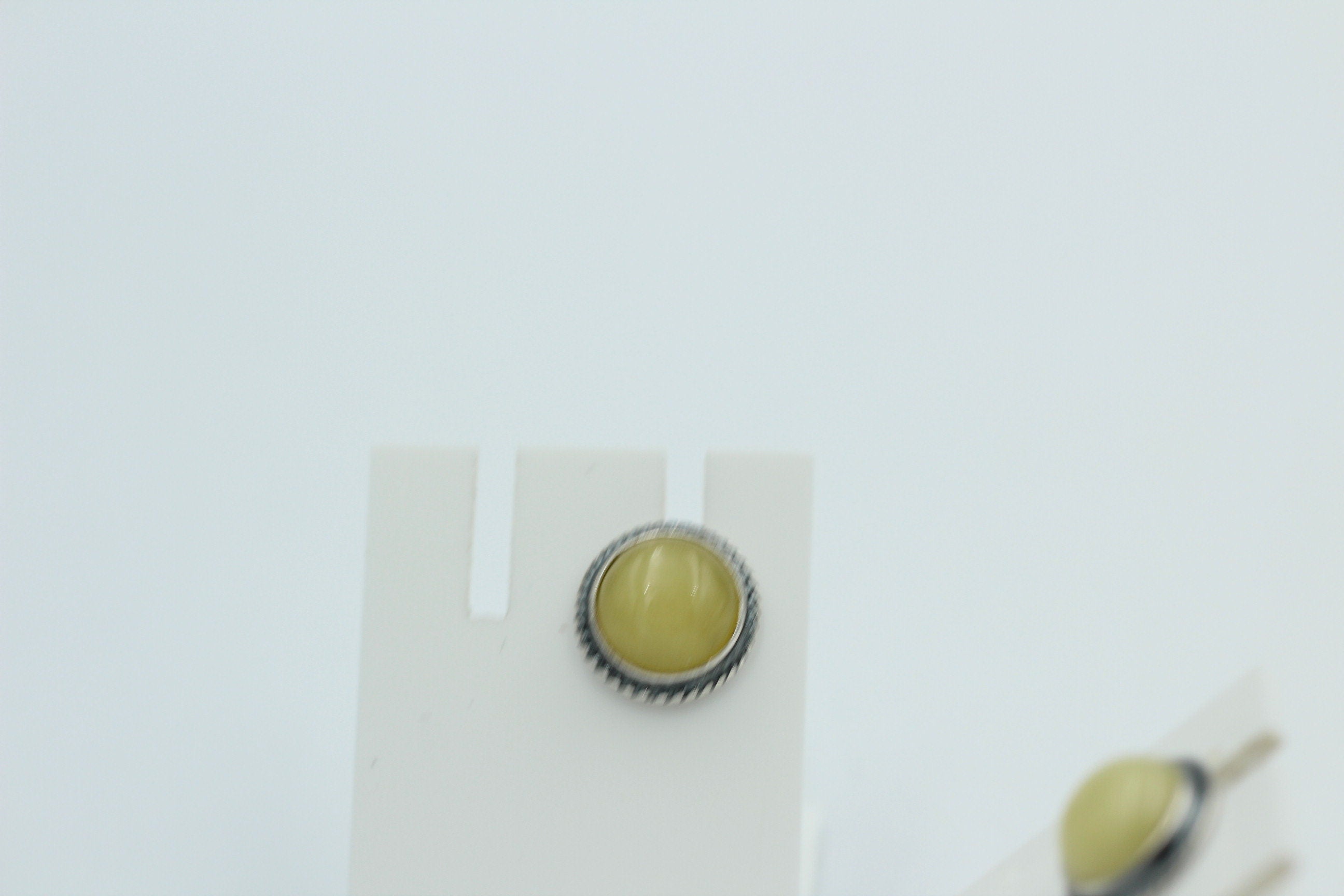 Edle chremfarbene Bernstein Ohrstecker 925 Silber Ohrschmuck Bernstein Letland