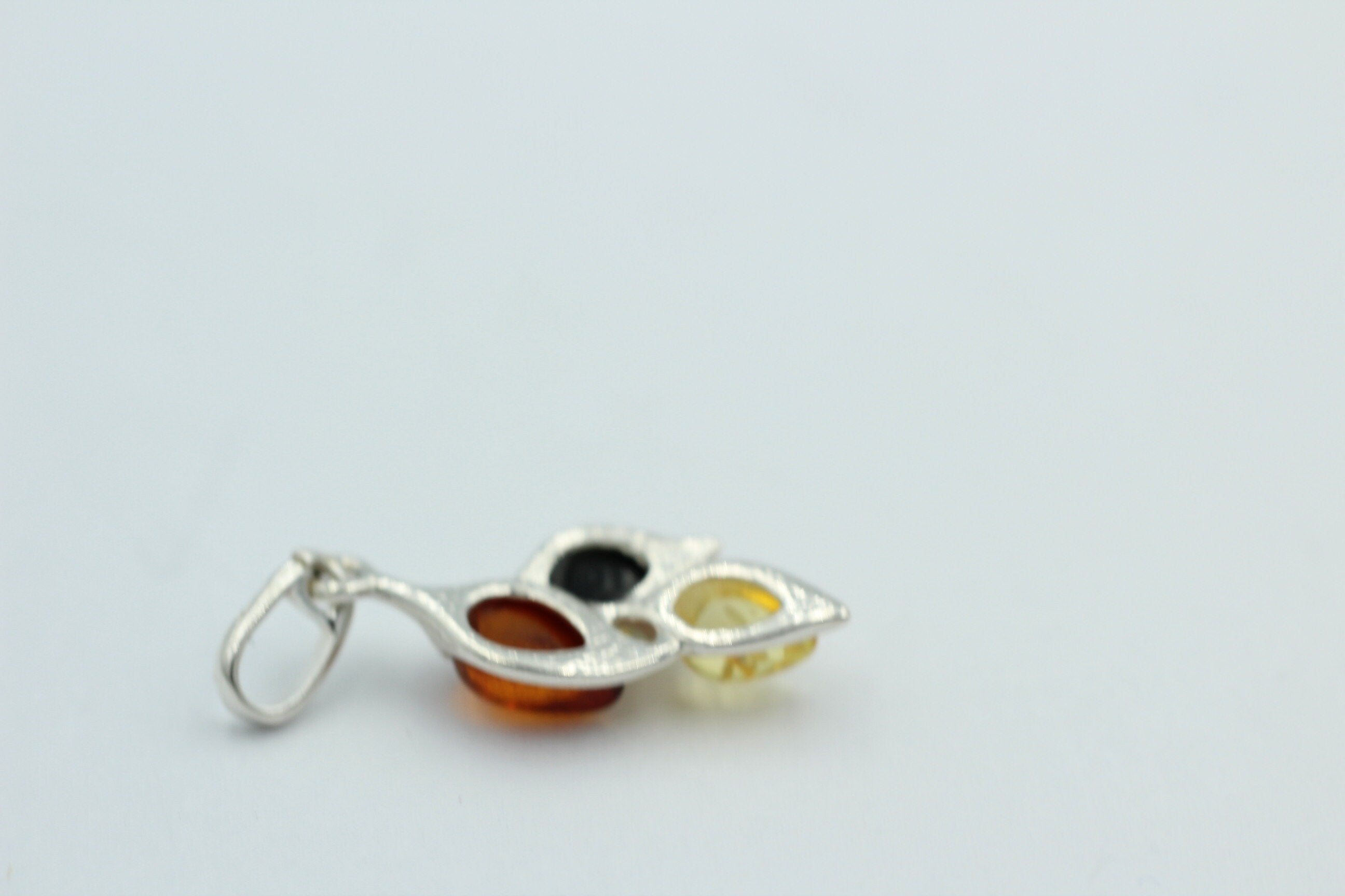 Edler Anhänger Bernstein 925 Silber Collier Kette Bernstein aus Letland