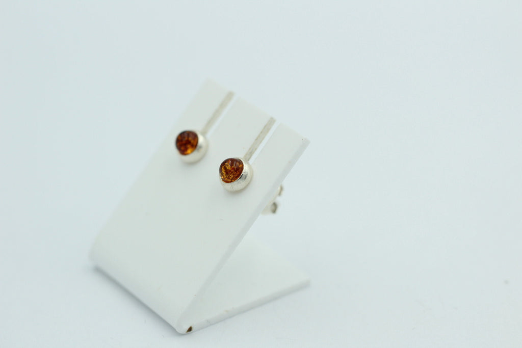 bruaner Bernsteinohrstecker 925 Silber Bernstein Ohrschmuck top Unisex