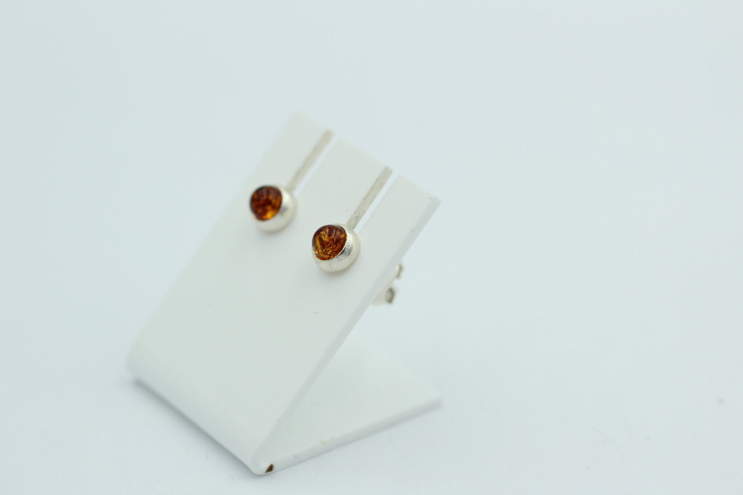 bruaner Bernsteinohrstecker 925 Silber Bernstein Ohrschmuck top Unisex