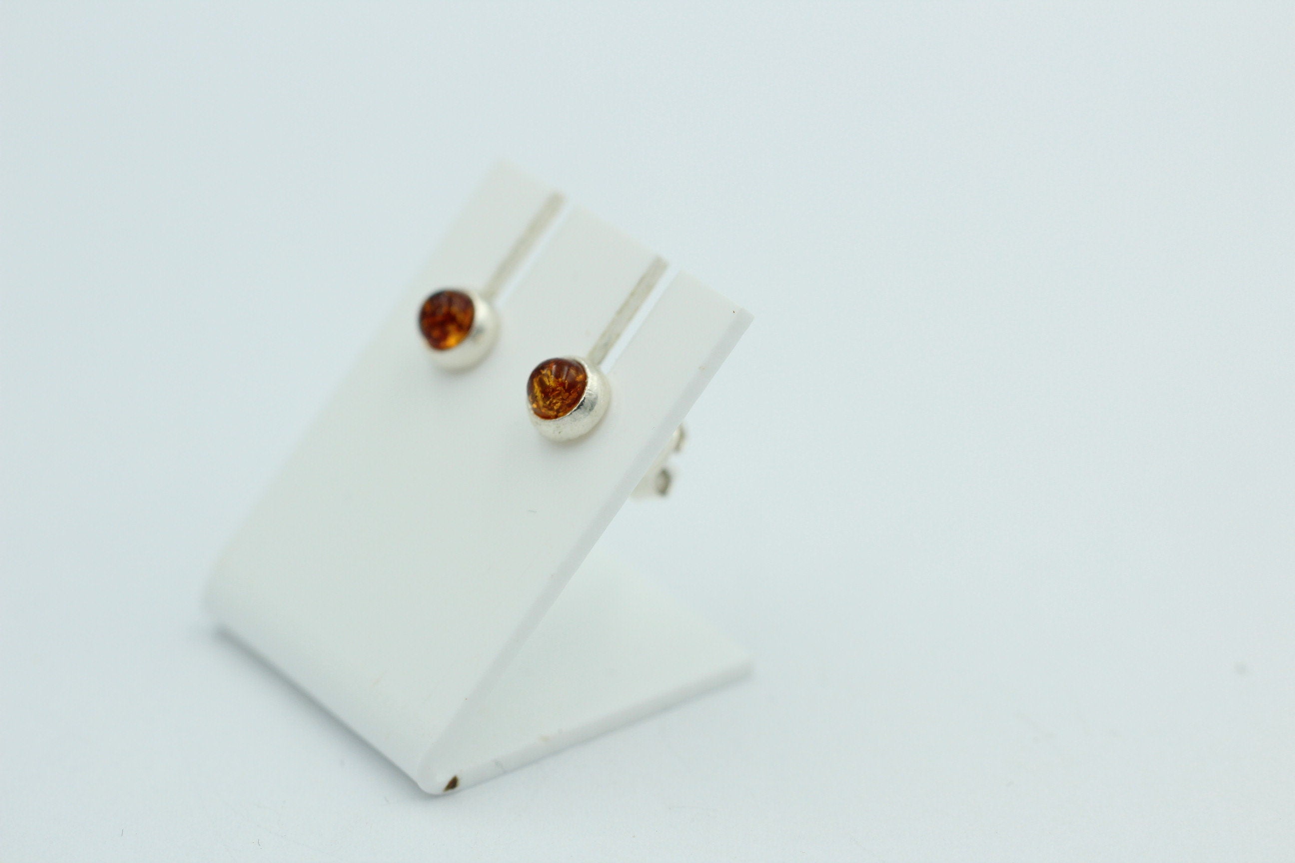 bruaner Bernsteinohrstecker 925 Silber Bernstein Ohrschmuck top Unisex