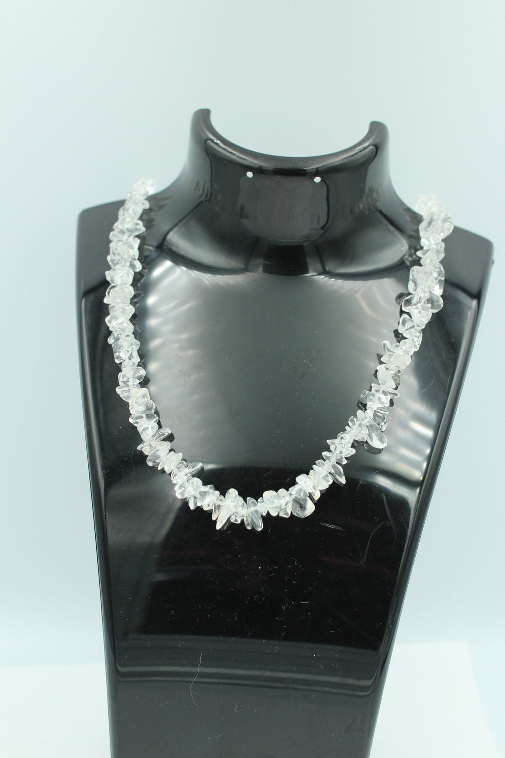 45,5 Carat Bergkristall Collier Kette Splitterkette 925 Sterling Silber Top