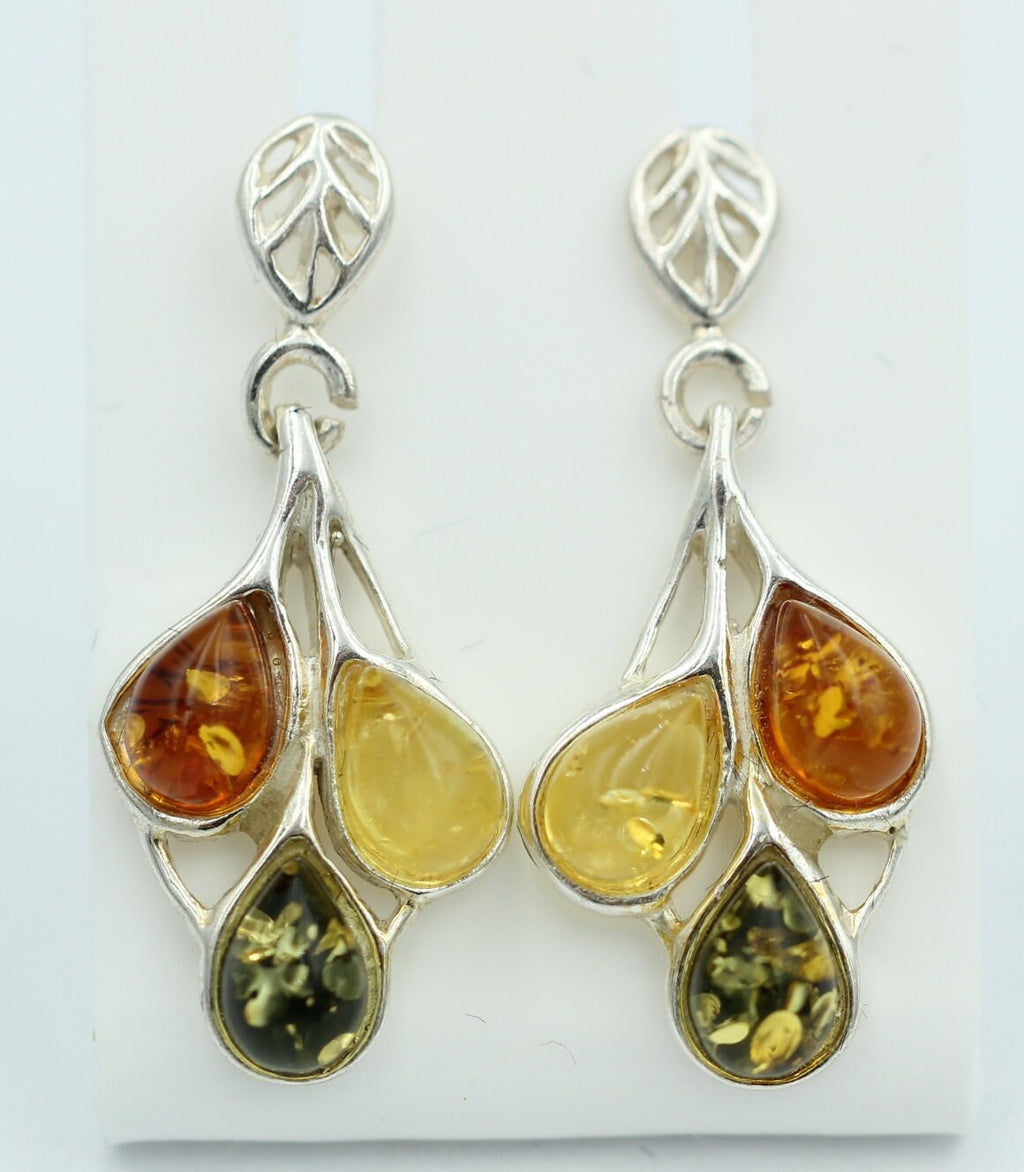 Edler Bernstein Ohrschmuck 925 Silber Ohrhänger Bernstein aus Litauen Top Edel