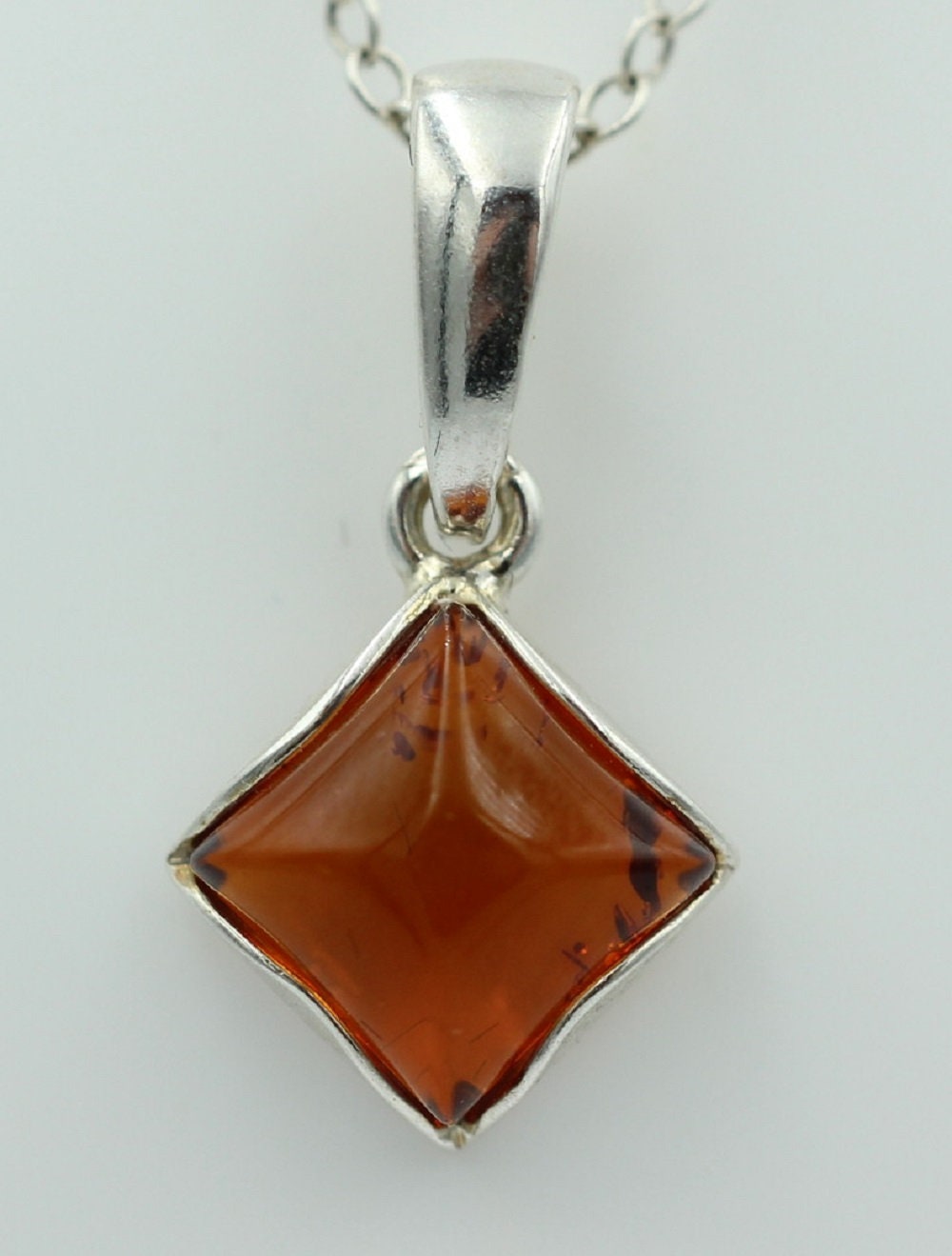 Anhänger Bernstein 925 Silber Collier Kette Bernsteinanhänger Top Edel