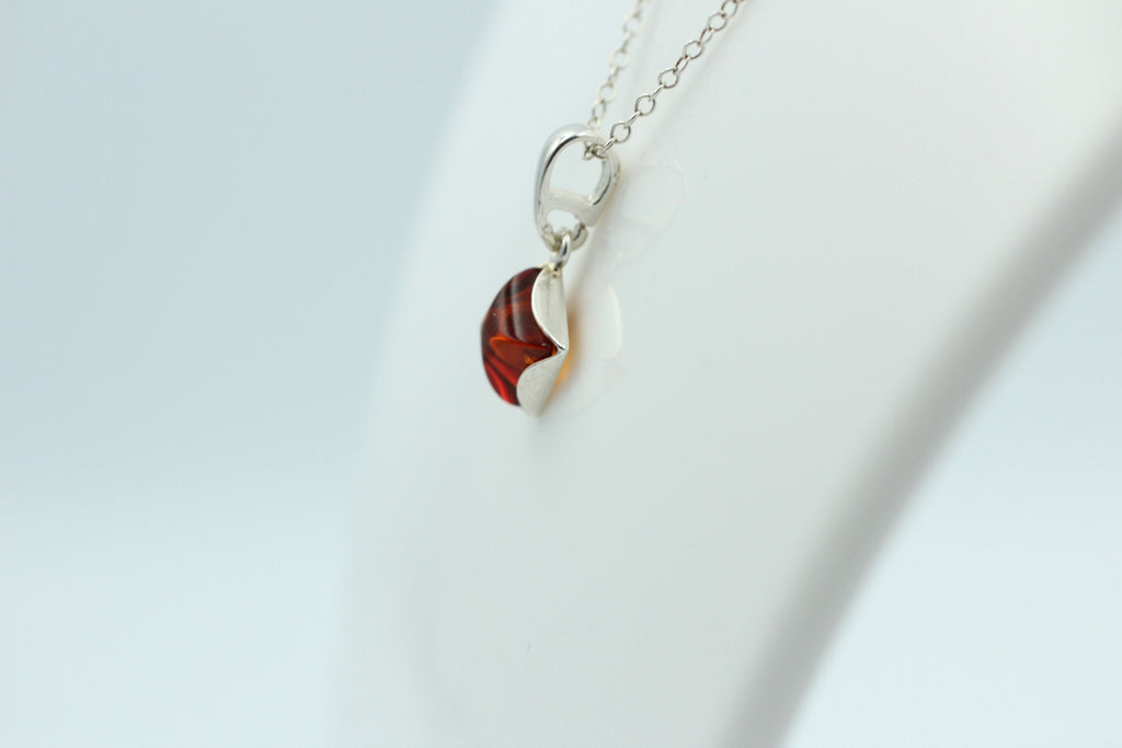 Anhänger Bernstein 925 Silber Collier Kette Bernsteinanhänger Top Edel
