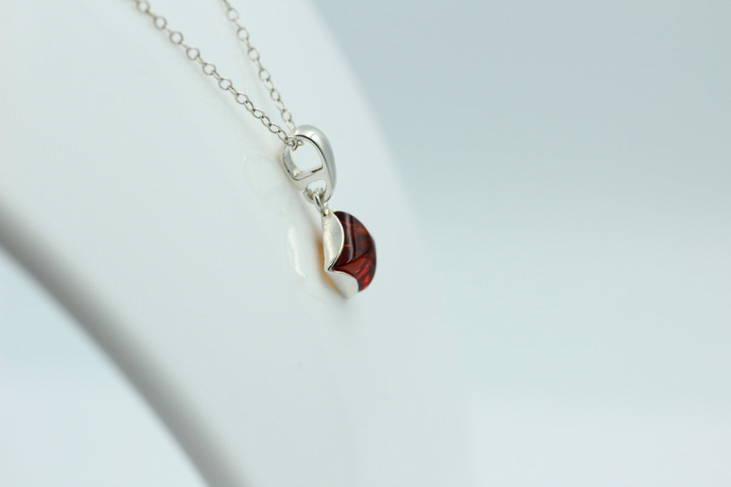 Anhänger Bernstein 925 Silber Collier Kette Bernsteinanhänger Top Edel