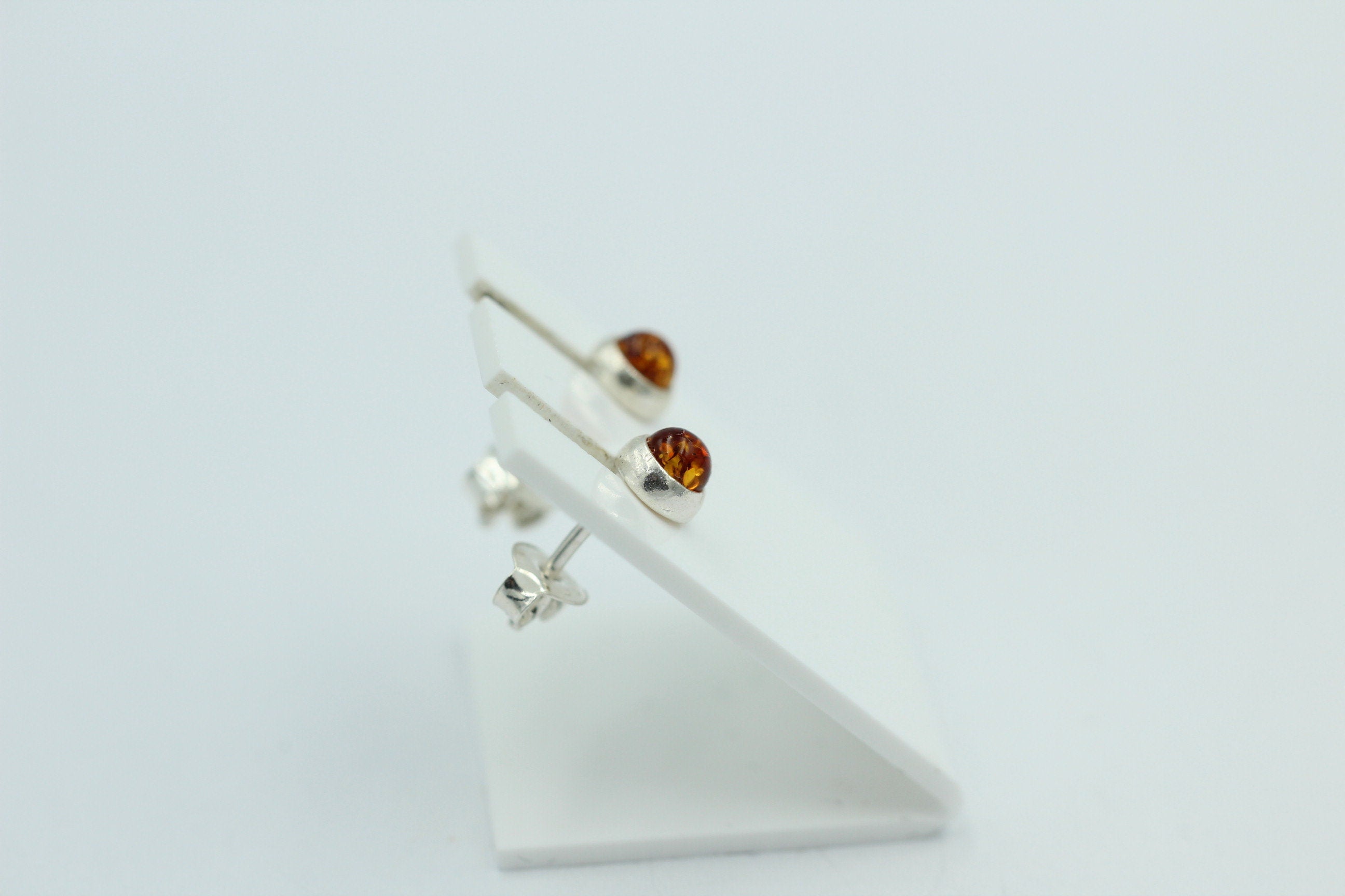 bruaner Bernsteinohrstecker 925 Silber Bernstein Ohrschmuck top Unisex
