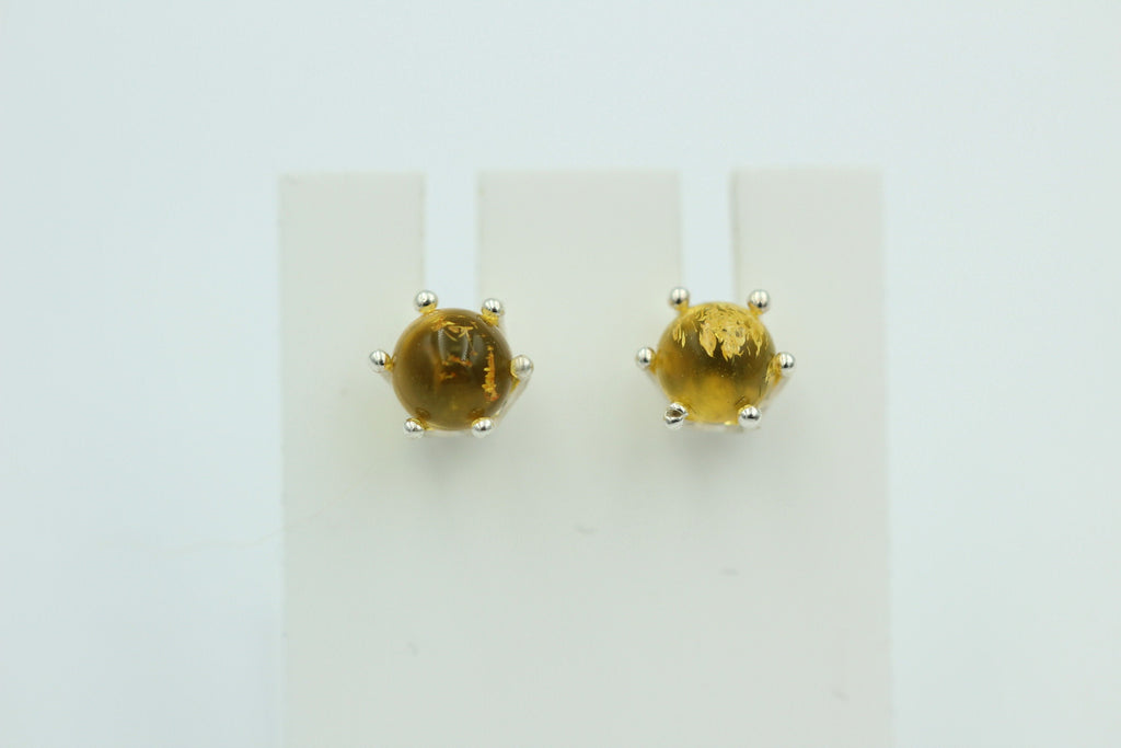 braungoldener Bernstein Ohrstecker 925 Silber Ohrschmuck Bernstein aus Letland