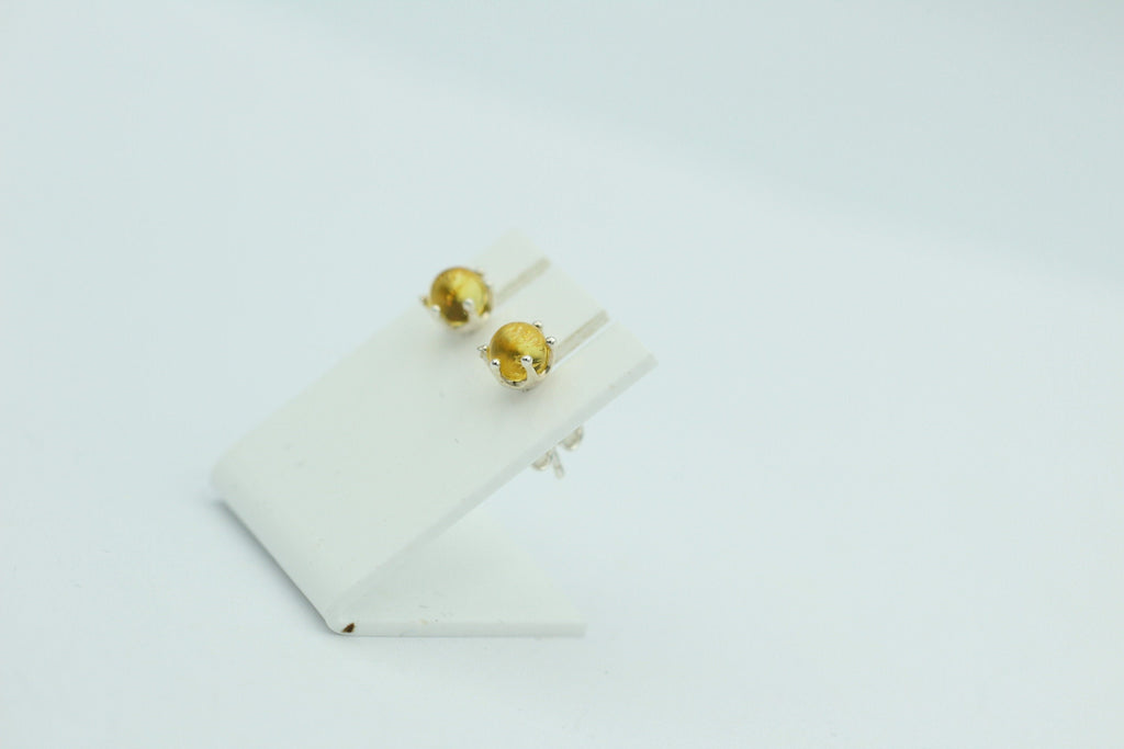 braungoldener Bernstein Ohrstecker 925 Silber Ohrschmuck Bernstein aus Letland