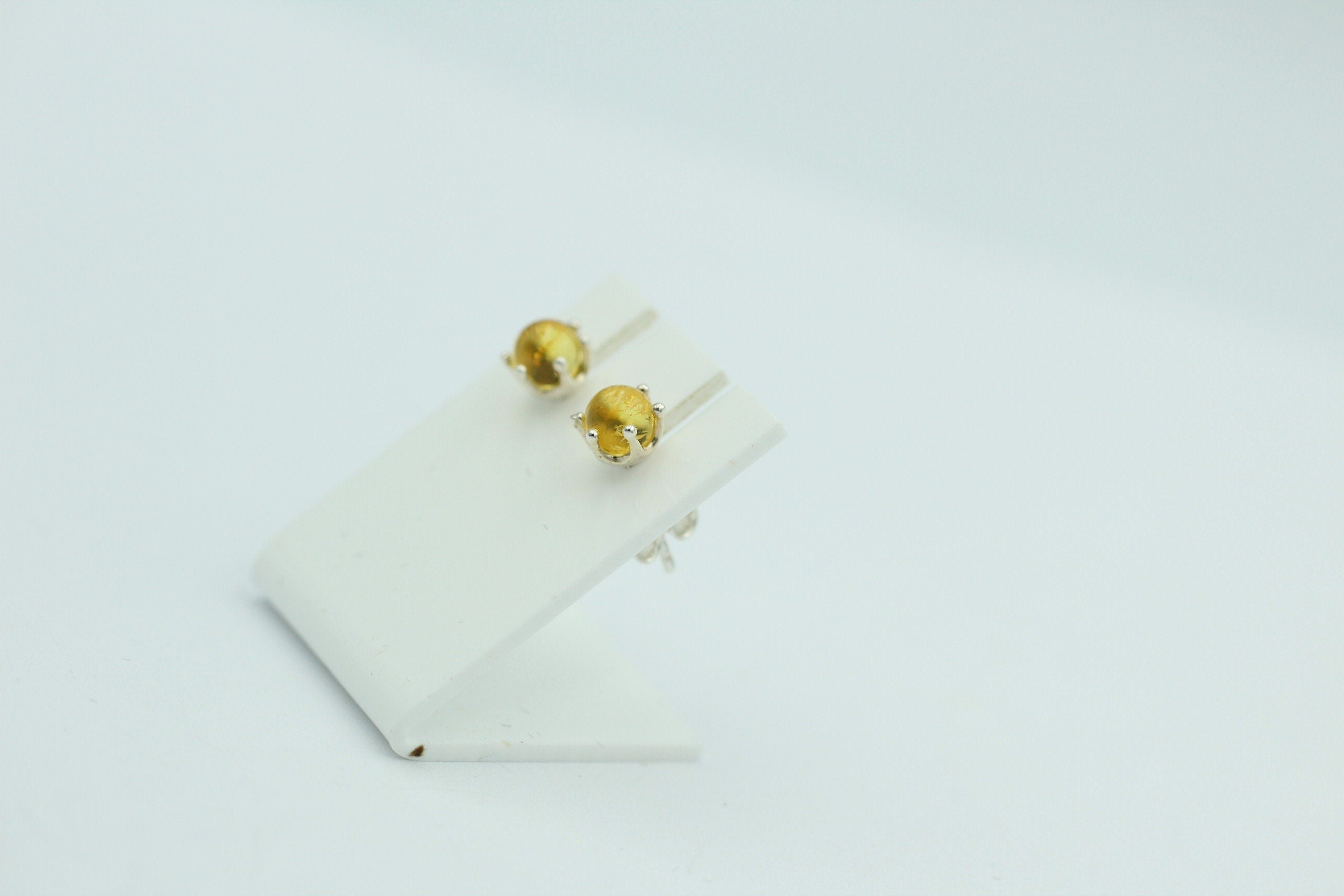 braungoldener Bernstein Ohrstecker 925 Silber Ohrschmuck Bernstein aus Letland