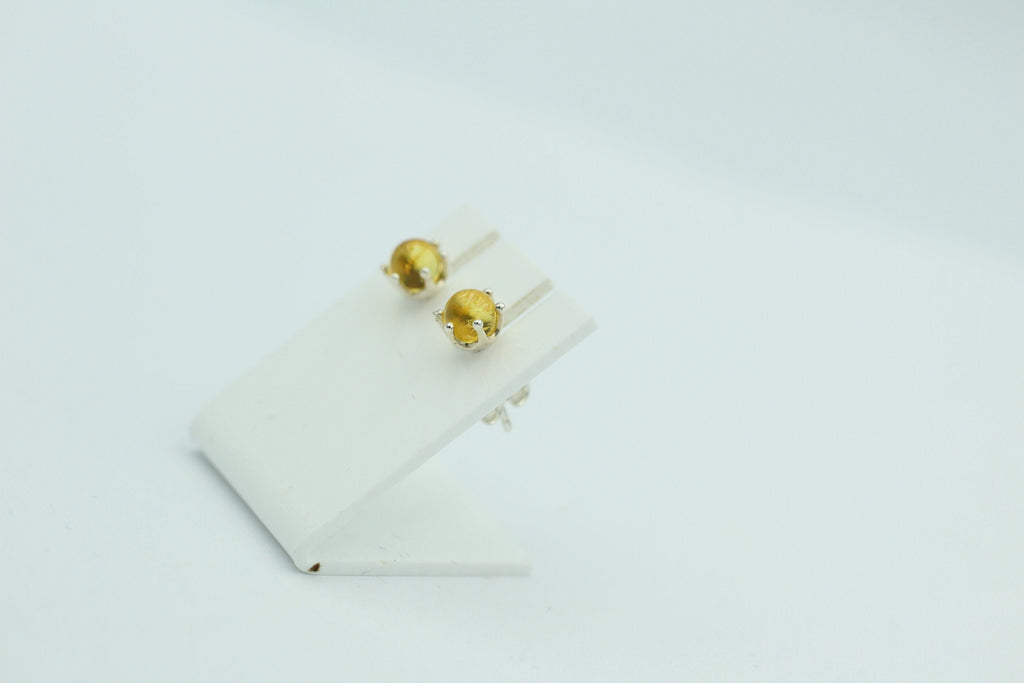 braungoldener Bernstein Ohrstecker 925 Silber Ohrschmuck Bernstein aus Letland