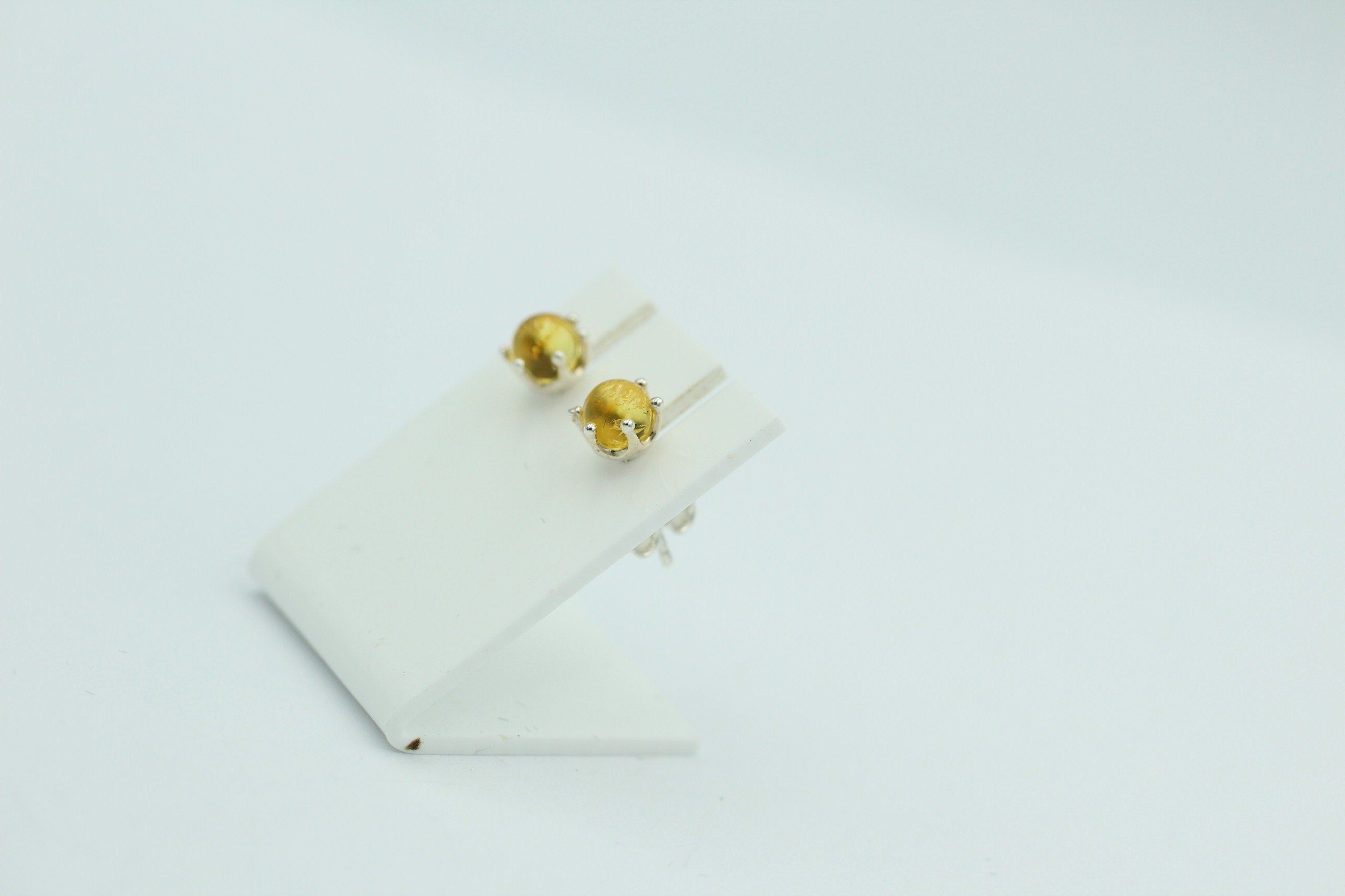 braungoldener Bernstein Ohrstecker 925 Silber Ohrschmuck Bernstein aus Letland