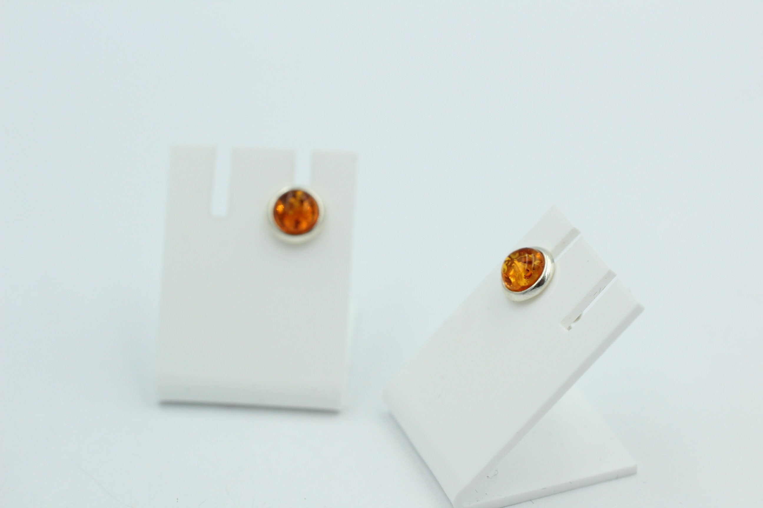 Edle goldbraune Bernstein Ohrstecker 925 Silber Ohrschmuck Bernstein aus Letland