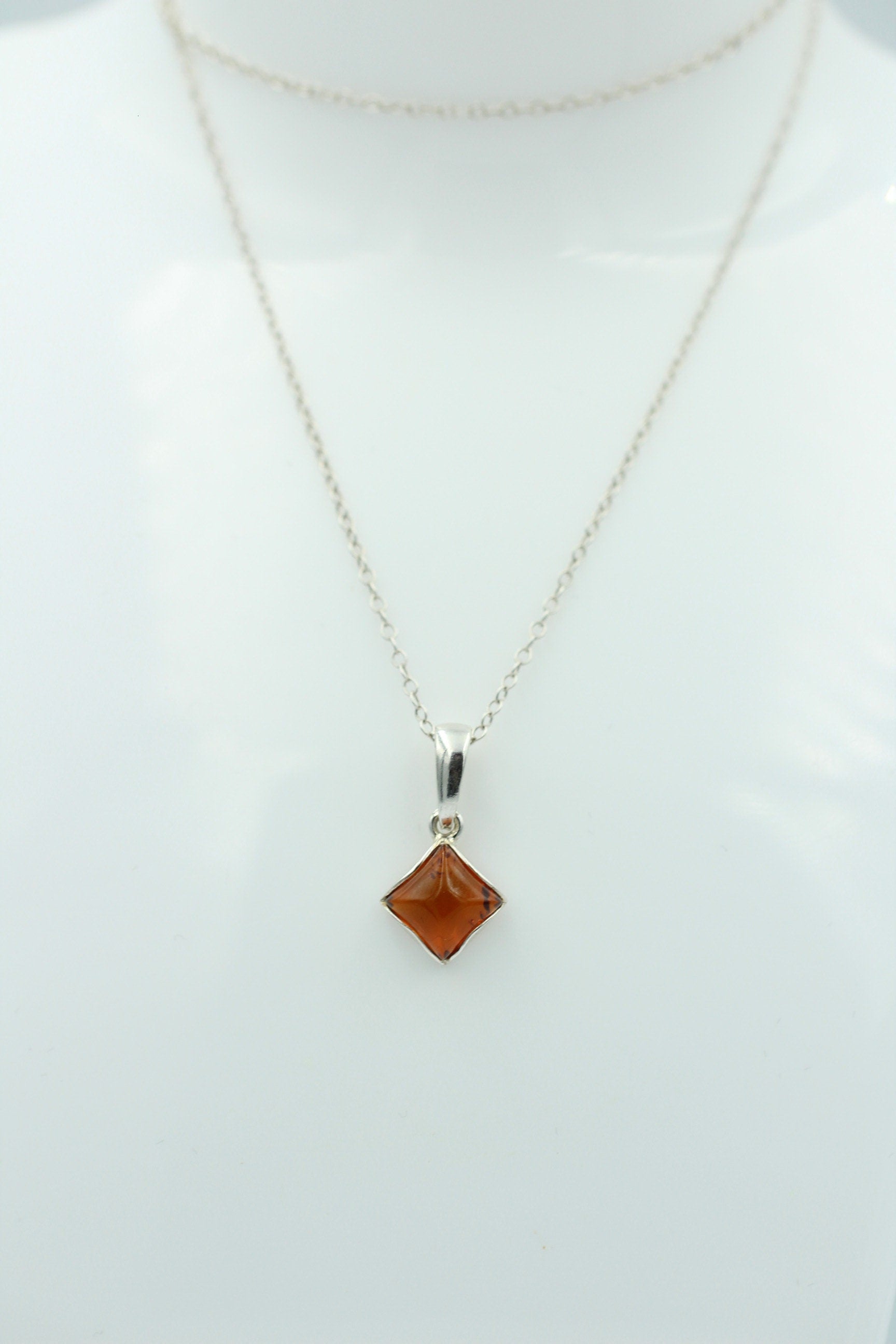 Anhänger Bernstein 925 Silber Collier Kette Bernsteinanhänger Top Edel